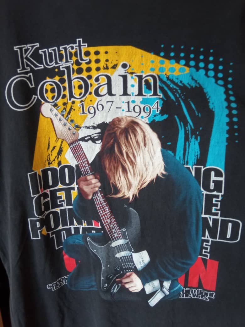 Nirvana × Vintage Rare Kurt Cobain 1967-1994 vintage faded tee Size US L / EU 52-54 / 3 - 4 Thumbnail