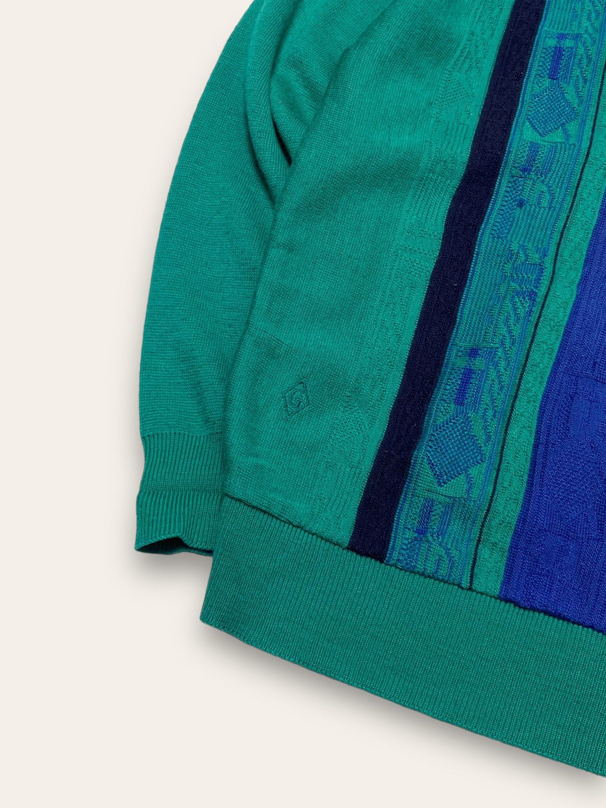 Vintage 90s Vintage GABICCI Crazy Style Dope Colours Sweater V Neck Size US M / EU 48-50 / 2 - 3 Thumbnail
