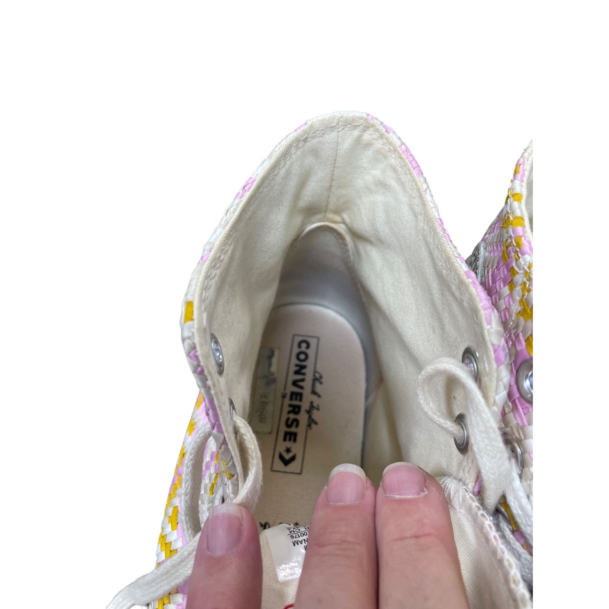 Converse Converse Chuck Taylor All Star Woven High Pink yellow mens 9 Size US 9 / EU 42 - 9 Thumbnail