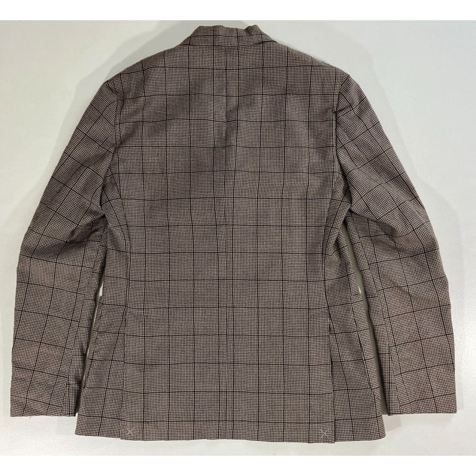 Massimo Dutti VINTAGE Massimo Dutti Wool Sport Coat Jacket Houndstooth Made in Italy Sz US 38 Mens Jacket Brown NWT Italy 38 Sport Coat Size US XXS / EU 40 - 7 Thumbnail