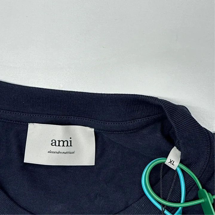 AMI AMI PARIS Logo Cotton T-Shirt for Men and Women -2507 Size US XL / EU 56 / 4 - 2 Thumbnail