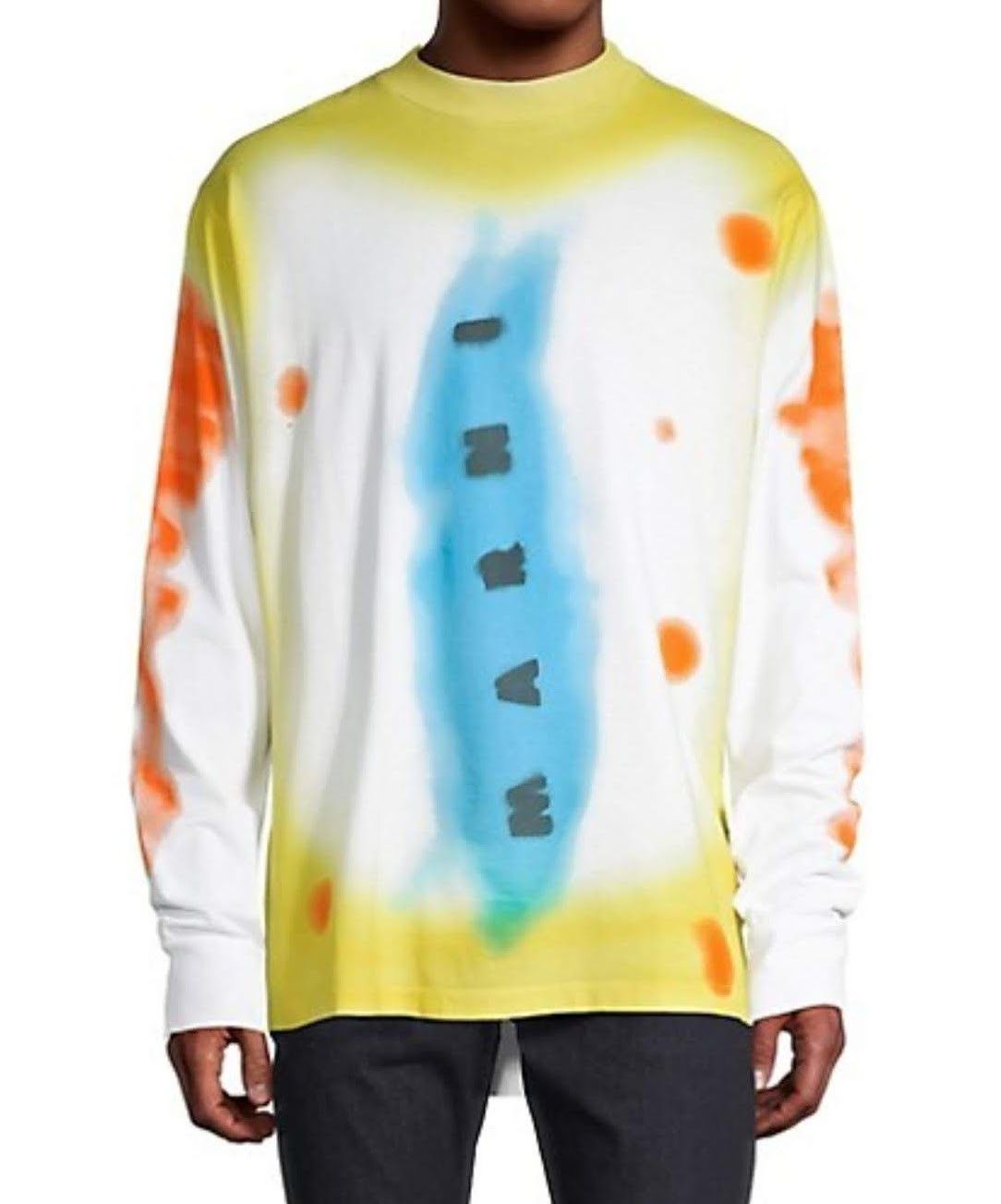 Marni Spray Logo Long Sleeve Top Size US M / EU 48-50 / 2 - 1 Thumbnail