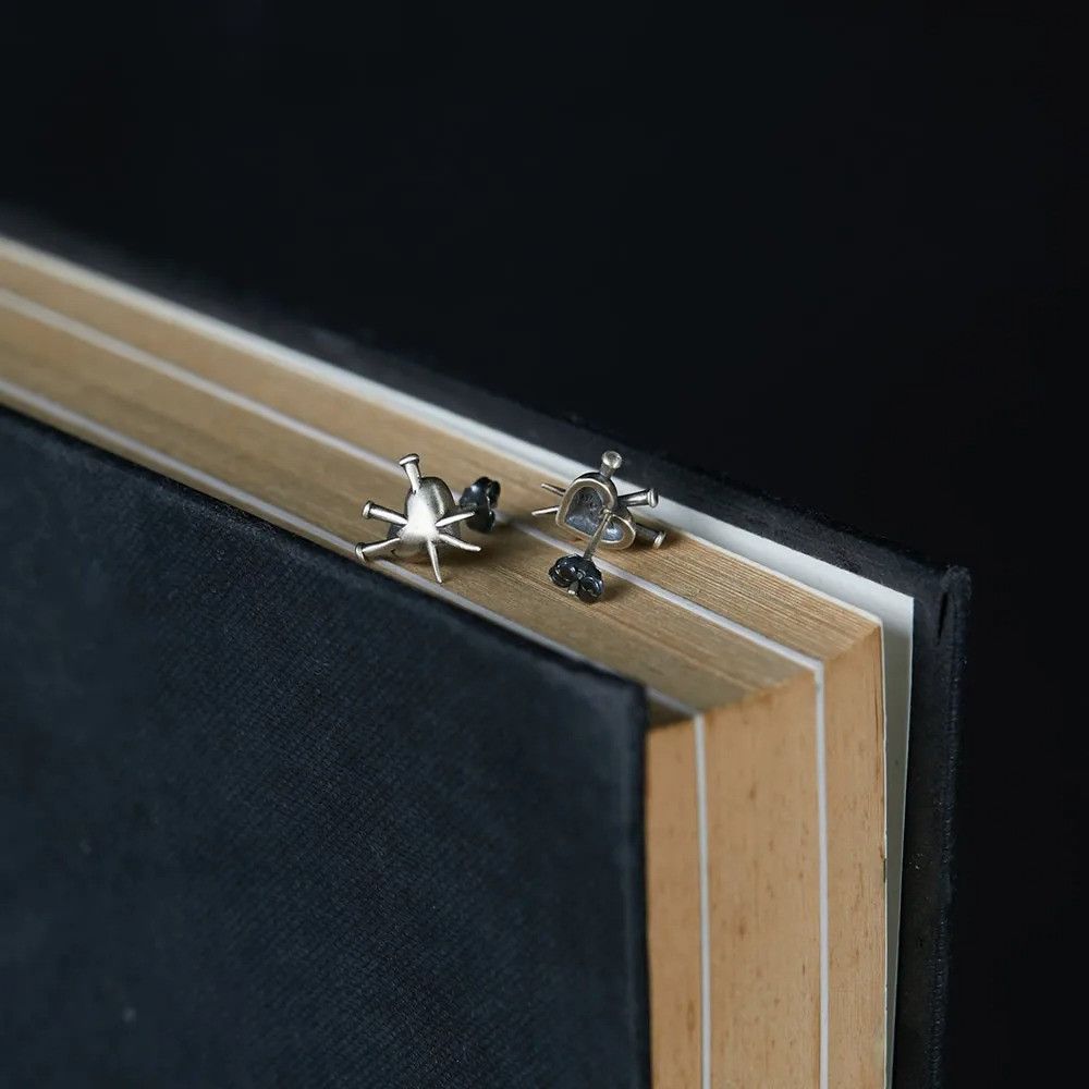 Jewelry Piercing Heart Stud Earrings 925 Sterling Silver Ear Gift Size ONE SIZE - 4 Thumbnail