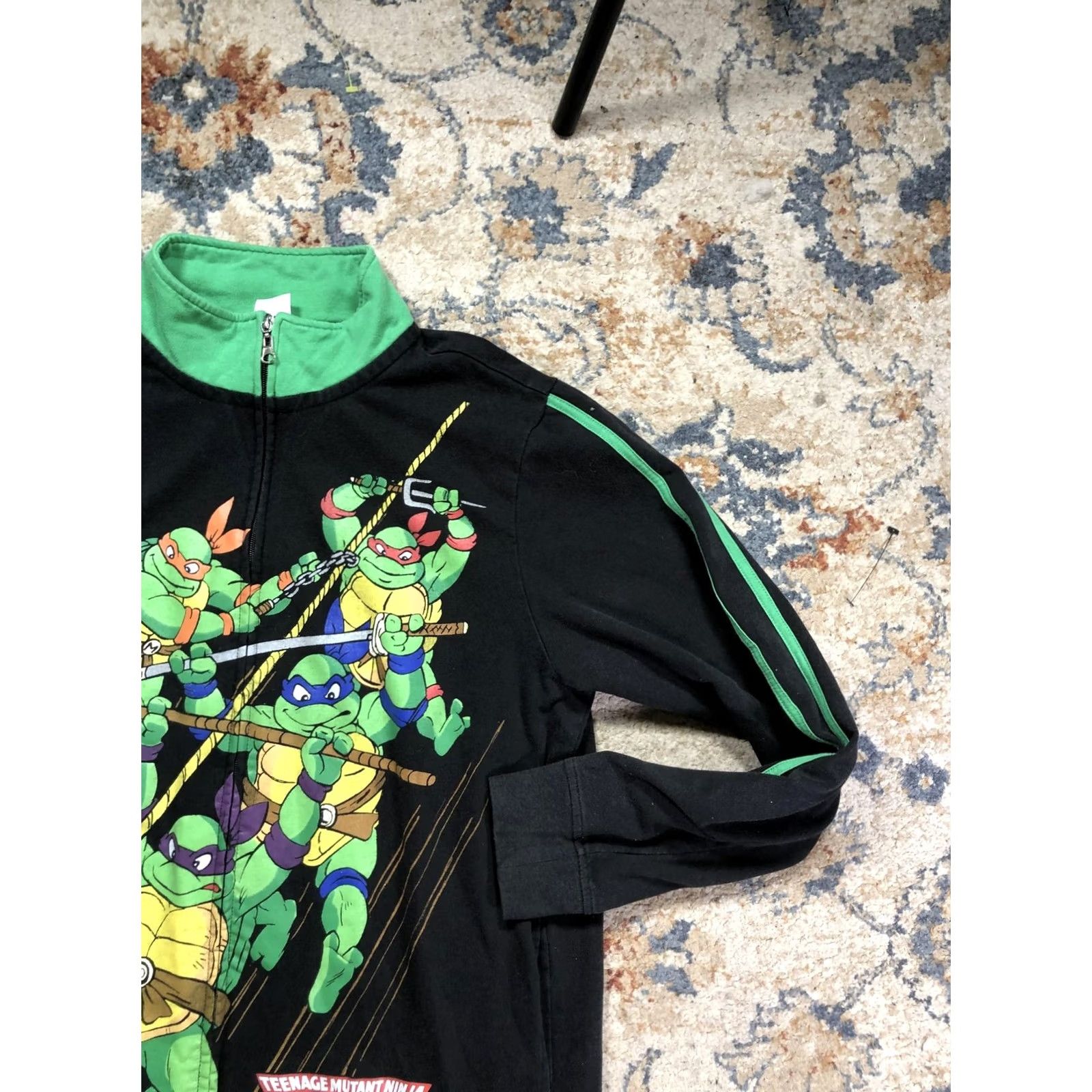 Vintage Mighty Fine Teenage Mutant Ninja Turtles Track Jacket Mens XL Black Full Zip Size US XL / EU 56 / 4 - 4 Thumbnail
