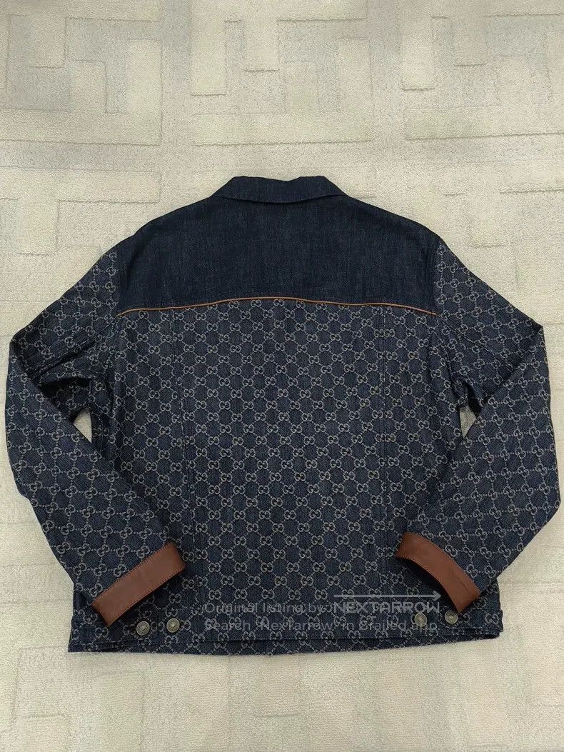 Gucci Gucci Full-print logo pattern lapel long-sleeved denim jac Size US M / EU 48-50 / 2 - 2 Thumbnail