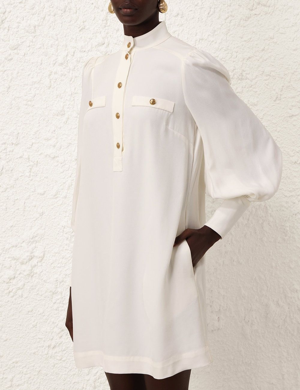 Zimmermann oc11z0825 Utility Mini Dress in Cream Size L / US 10 / IT 46 - 5 Thumbnail
