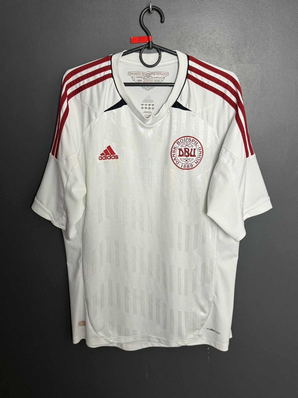 Adidas Denmark 12/13 Away Football Soccer Jersey T-Shirt Size US L / EU 52-54 / 3 - 1 Thumbnail