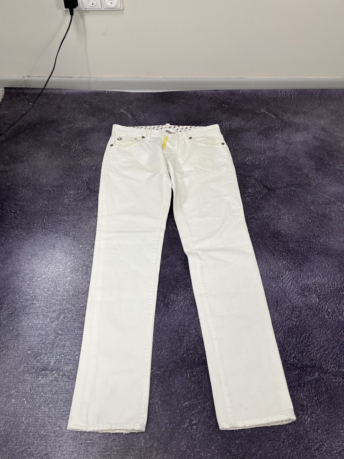 Dsquared2 Dsquared2 Women's Luxury White Flower Rare Pants Jeans Size 34" / US 12 / IT 48 - 8 Thumbnail