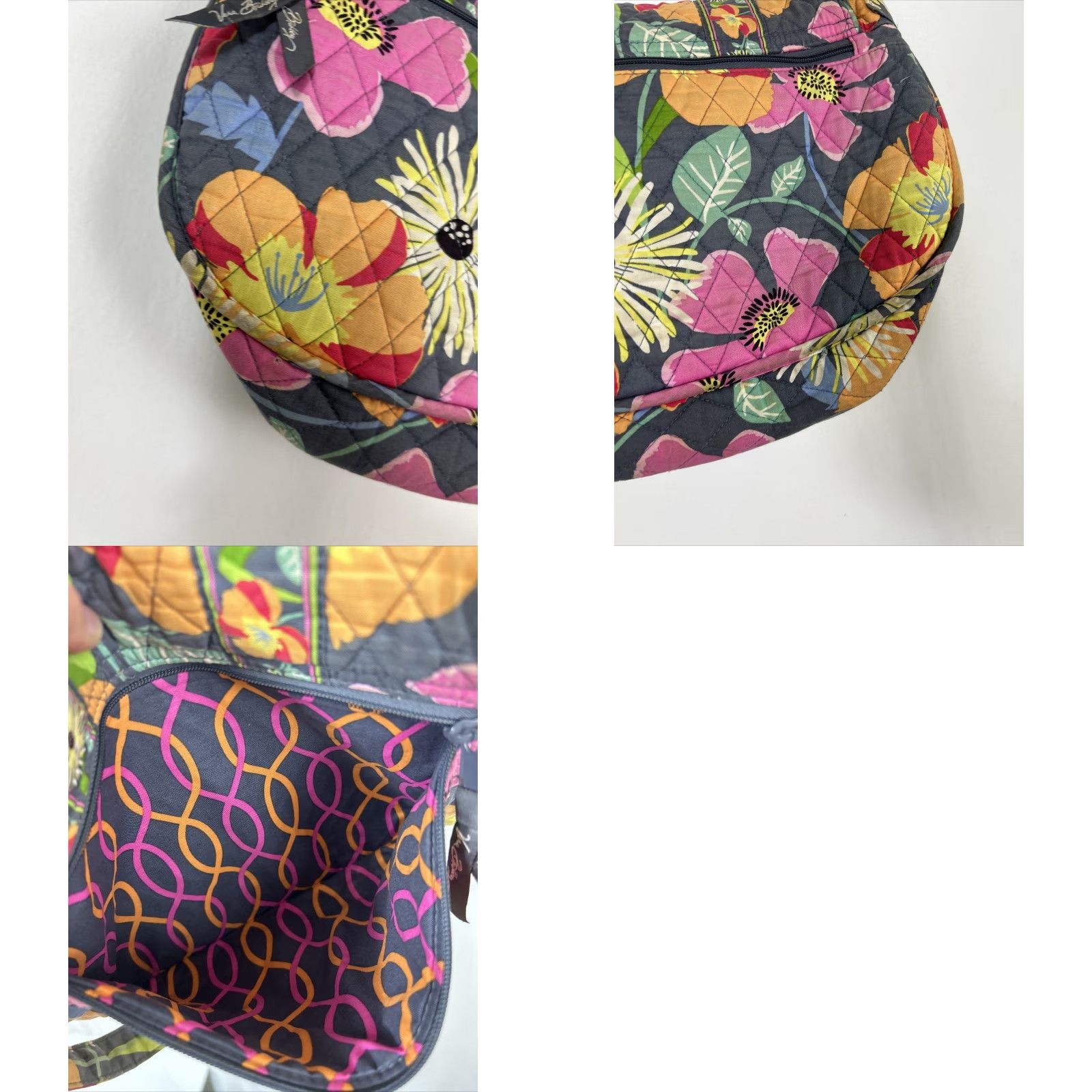 Vera Bradley Vera Bradley Crossbody Purse Women Multicolor Floral Cotton Blue Hardware 13x10x4 Size ONE SIZE - 11 Thumbnail