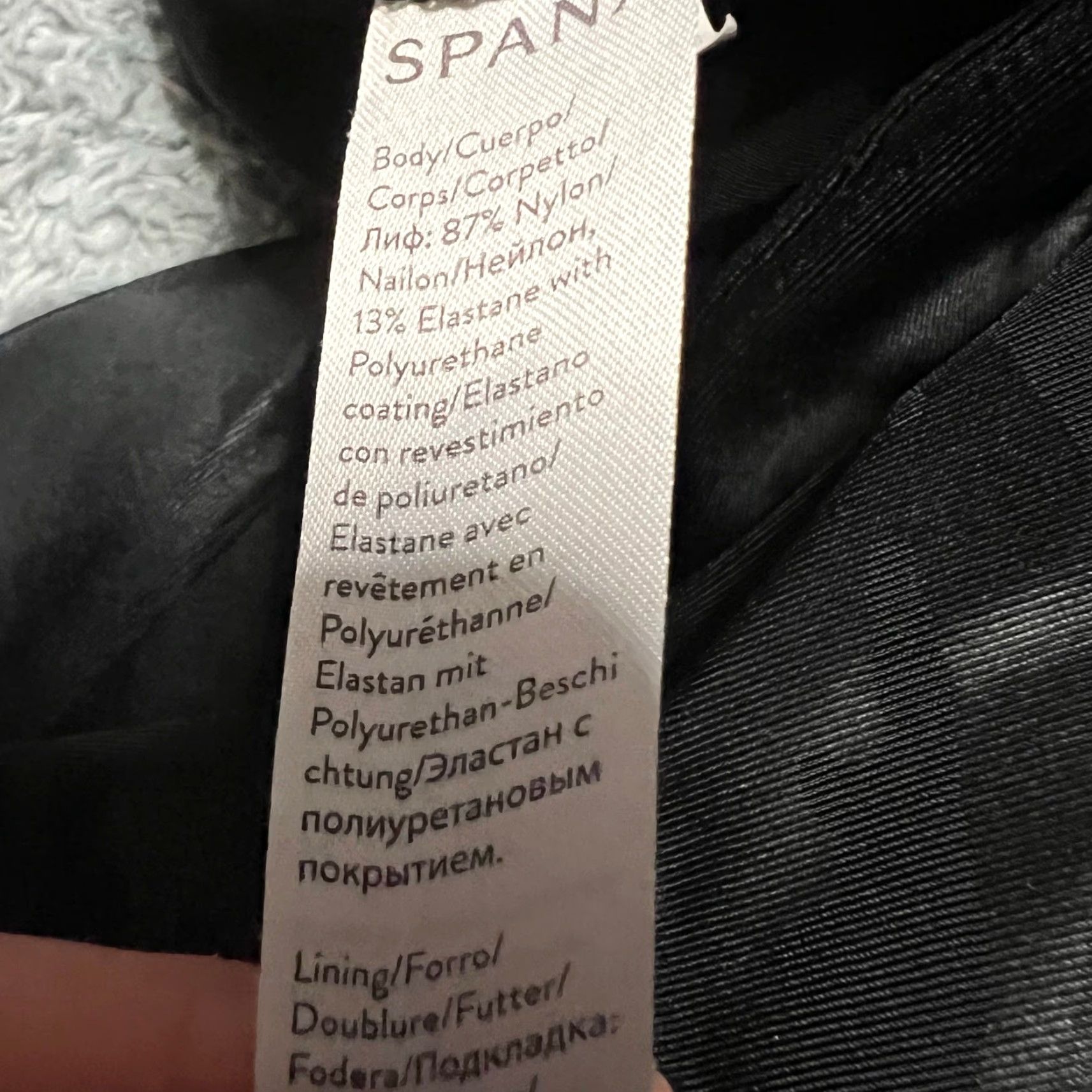Spanx SPANX Leggings Womens Small Faux Leather Metallic Camo Black S Regular Ankle Black Womens Size 28" / US 6 / IT 42 - 6 Thumbnail