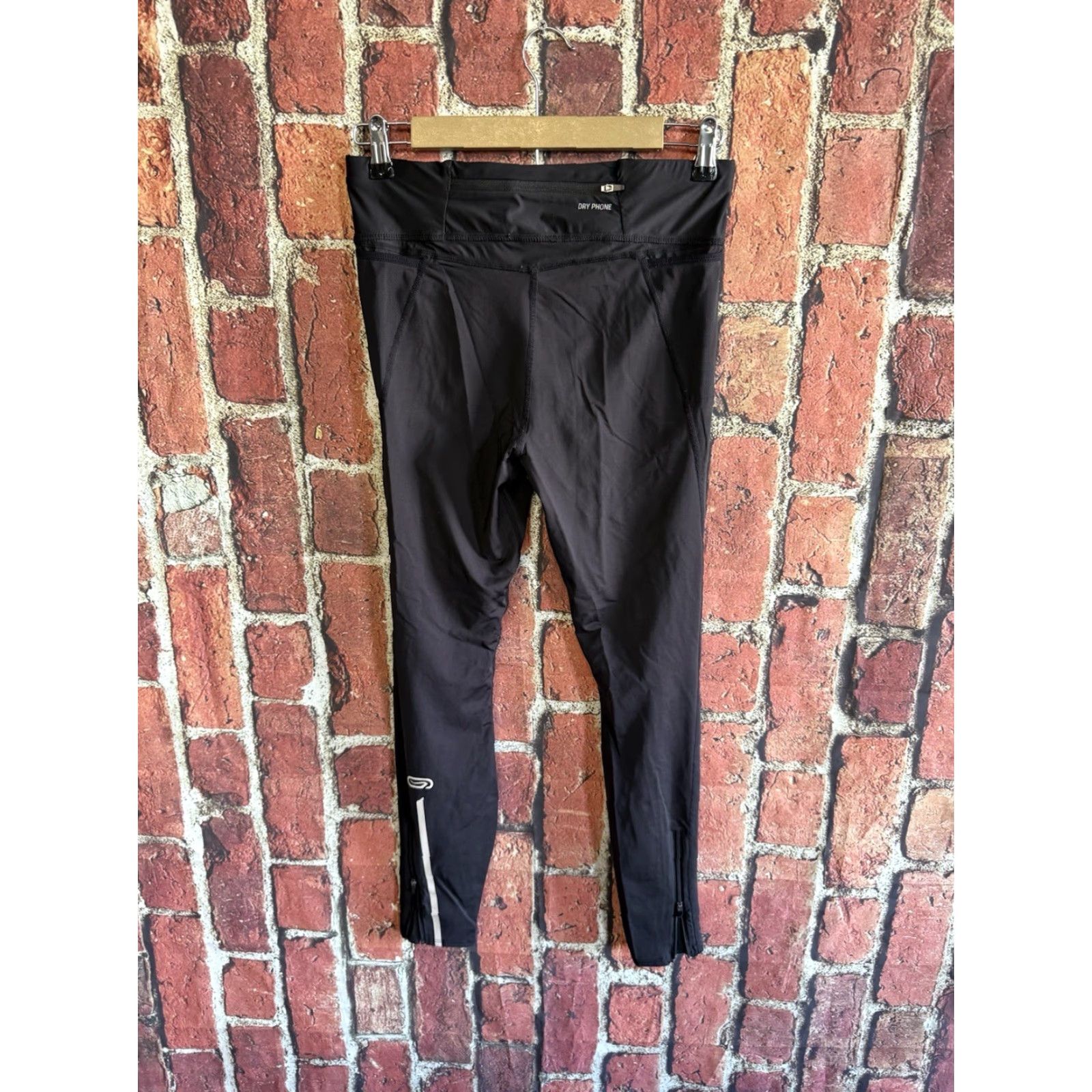 Vintage VINTAGE Decathlon Kalenji Mens Black Cropped Cycling Leggings W/ Drawstring 30 x 31 Size ONE SIZE - 2 Thumbnail