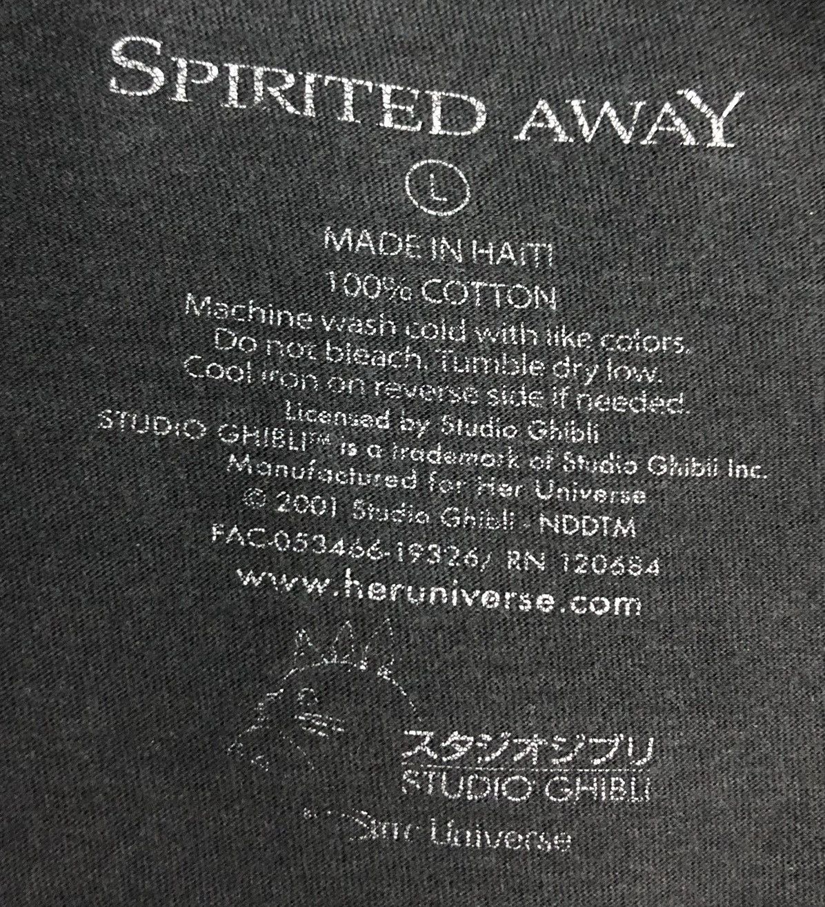 Anime Heru Universe Studio Ghibli Movie Spirited Away T-Shirt Size US L / EU 52-54 / 3 - 11 Thumbnail