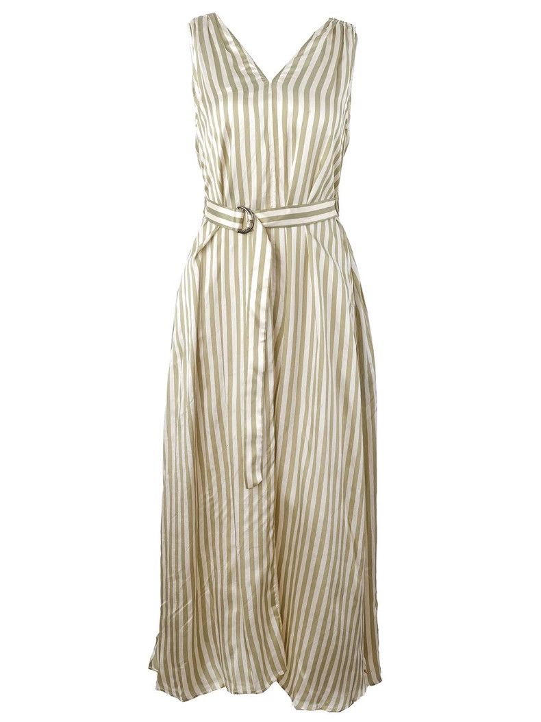 Brunello Cucinelli Brunello Cucinelli Silk Striped Dress XS Size US XS / EU 42 / 0 - 1 Thumbnail