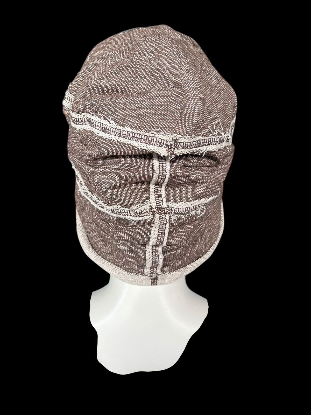 Japanese Brand × Kapital × Vintage Japanese Punk Bondage Style Distressed Big Beanie Hats Rare☠️ Size ONE SIZE - 4 Thumbnail