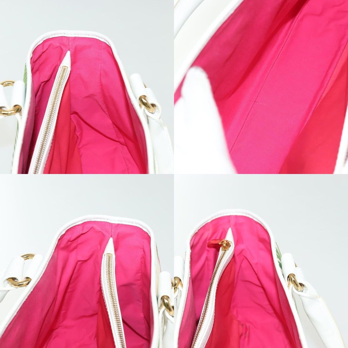Celine CELINE Hand Bag Canvas White Gold Size ONE SIZE - 12 Thumbnail