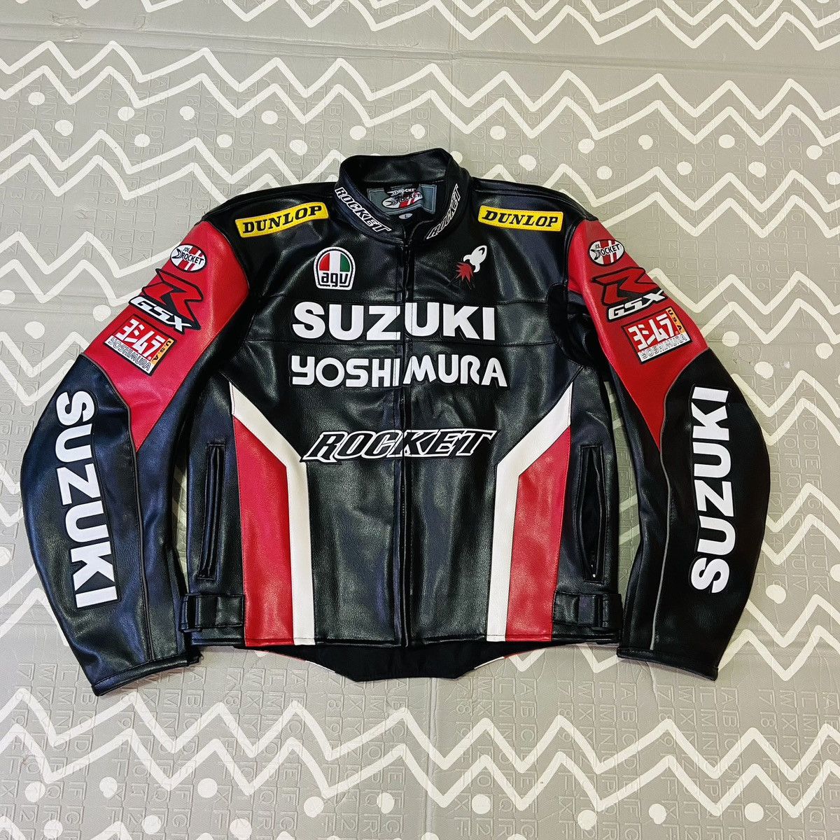Vintage Joe Rocket SUZUKI Moto Racing Motorcycle Leather