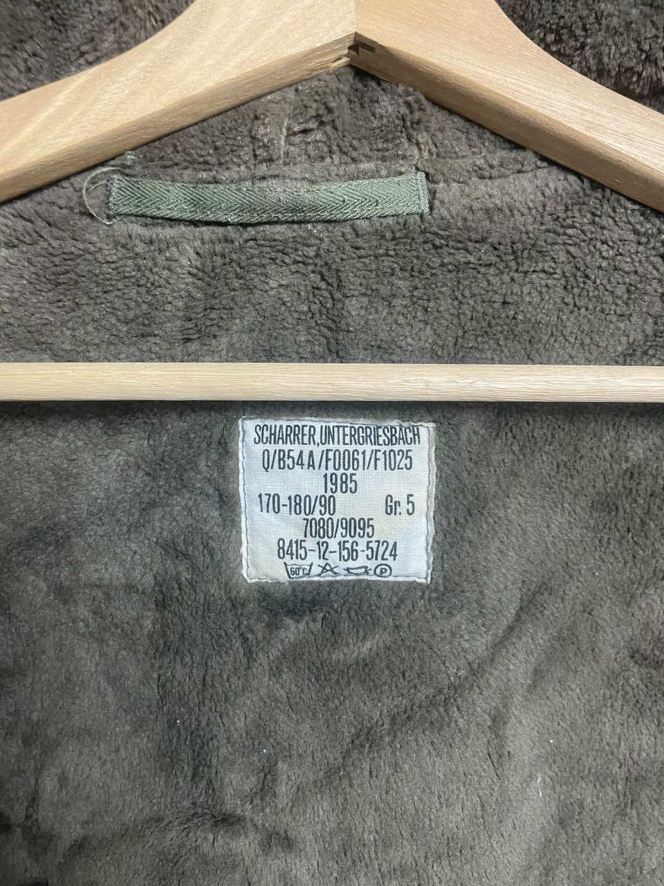 Vintage Vintage 1985 Military GermanyParka Button Hoodie Fleece Size US XL / EU 56 / 4 - 8 Thumbnail