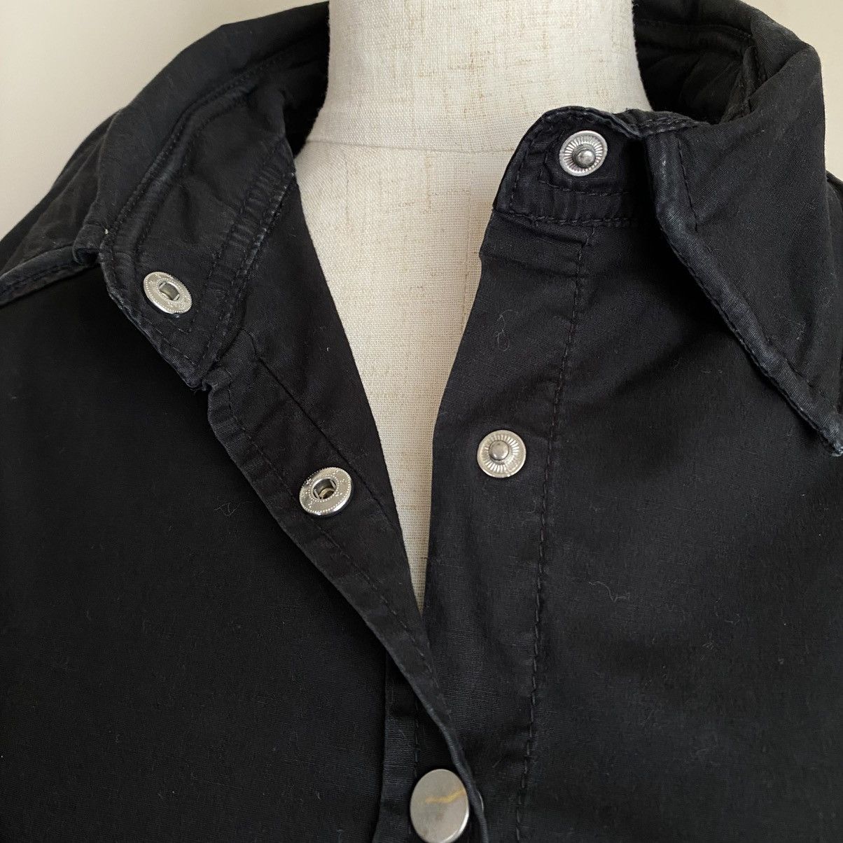 Japanese Brand Punk Presque Tout Black Snap-Button Shirt Size S / US 4 / IT 40 - 3 Thumbnail