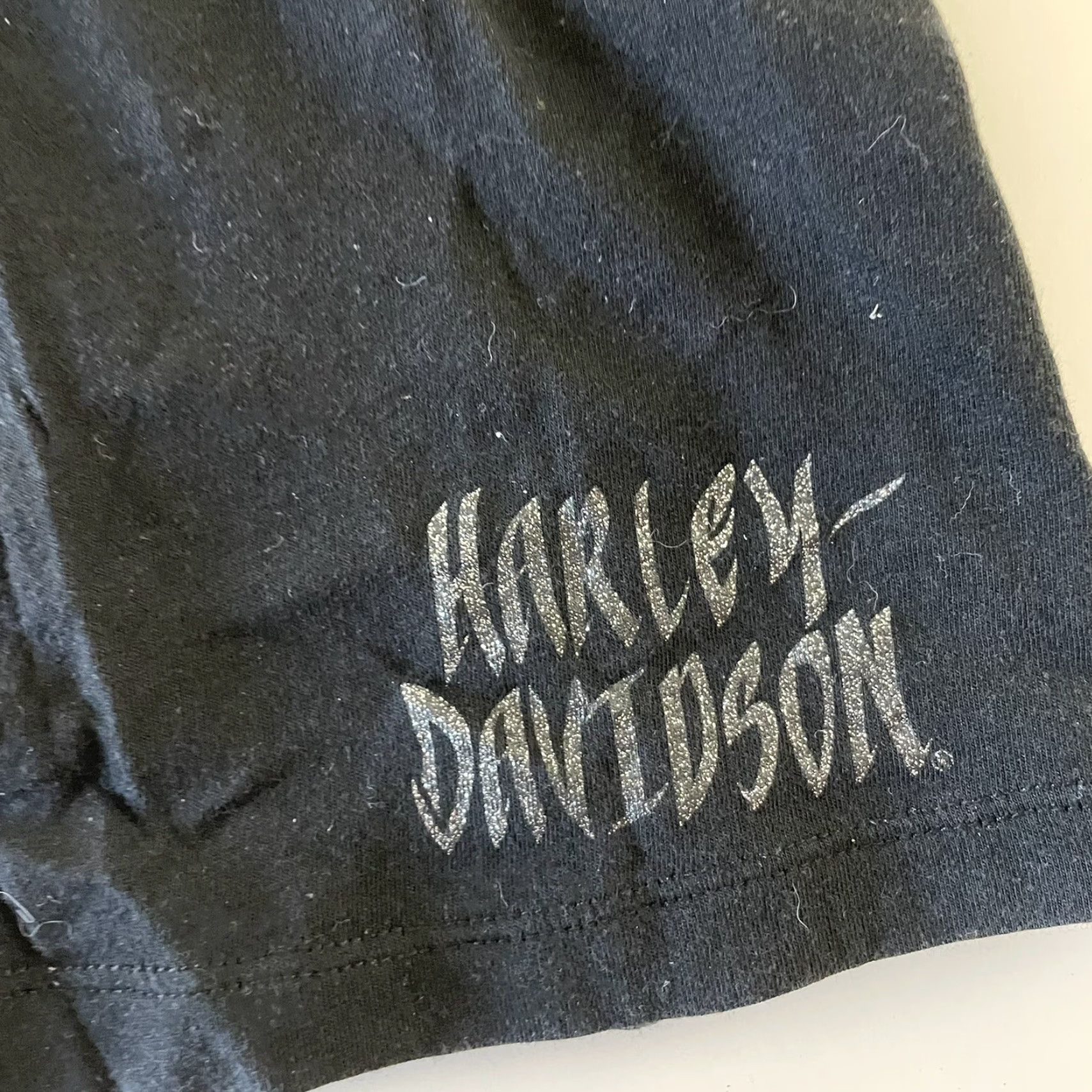 Harley Davidson Harley-Davidson Motorcycle 3/4 Sleeve Eyehole V Neck T Shirt Women's Small Black Size S / US 4 / IT 40 - 3 Thumbnail