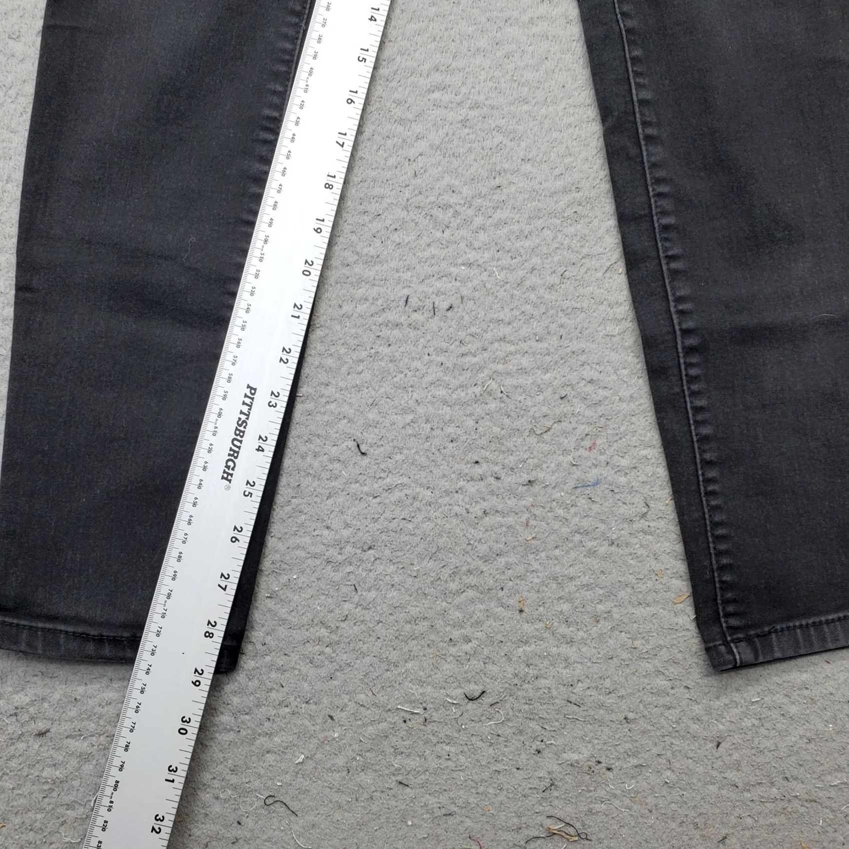 Vintage WAX JEAN Jeans Womens 13 Black Denim 5-Pocket Design 3-Button Fly Straight Leg Shirt Size 34" / US 12 / IT 48 - 4 Thumbnail