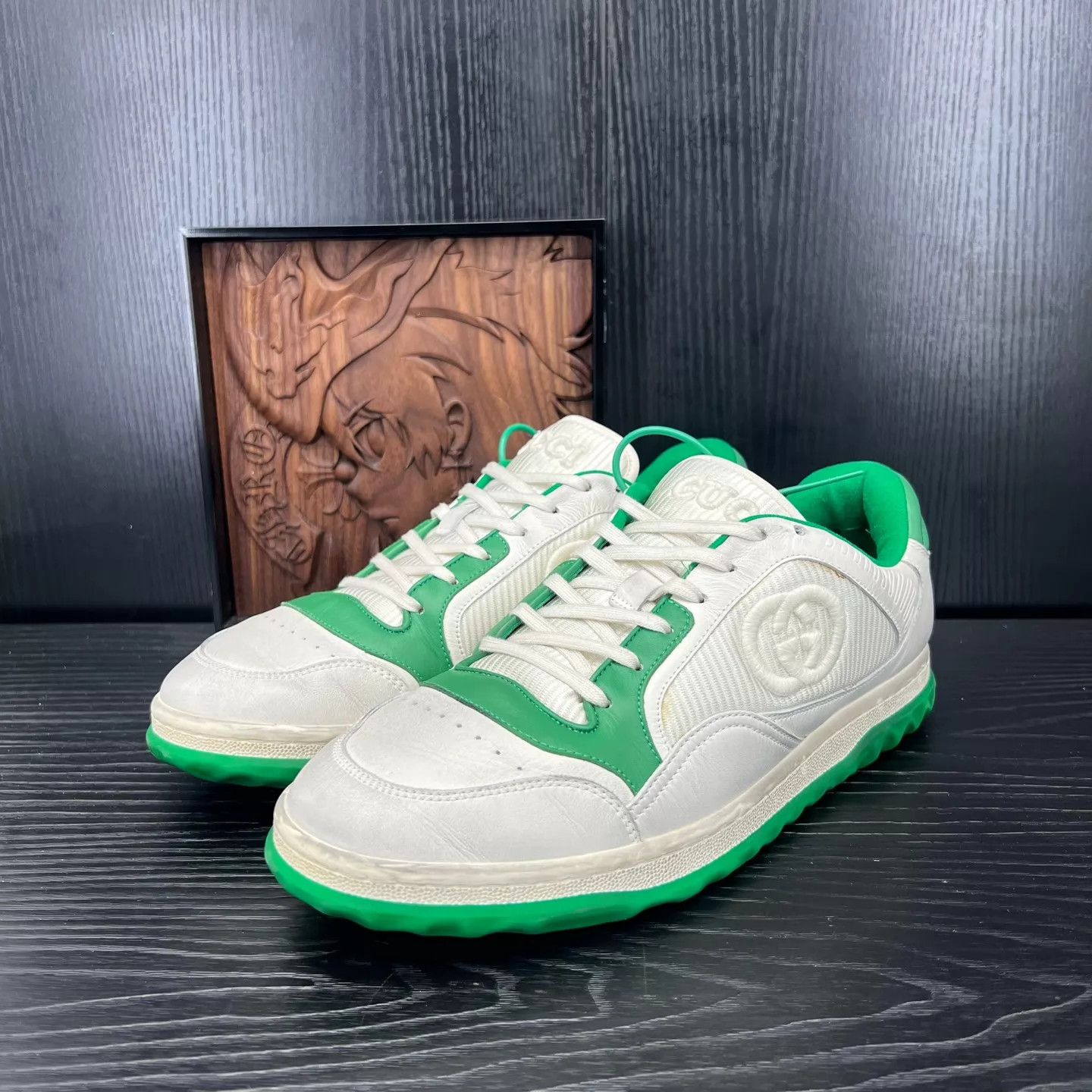 Gucci Gucci mac80 white green 9.5/43.5 Size US 10.5 / EU 43-44 - 1 Thumbnail