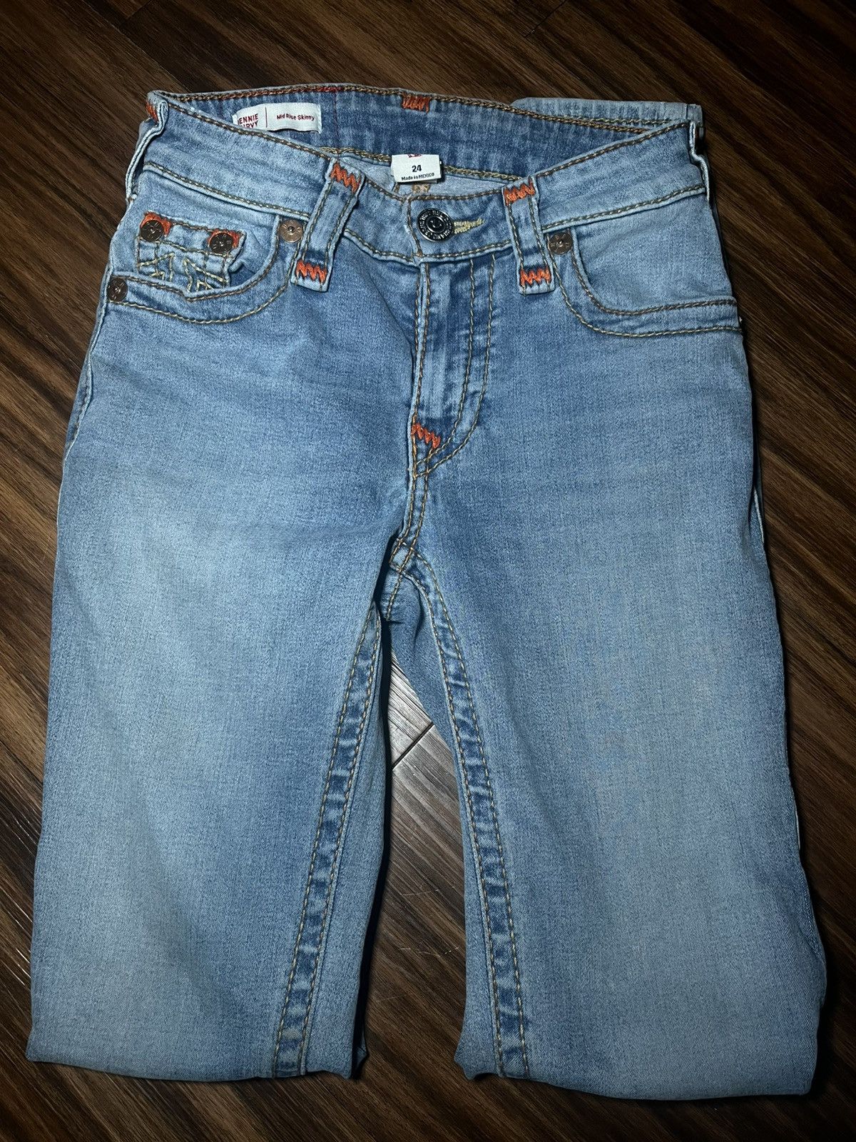 True Religion True Religion Jennie Curvy Mid Rise Skinny Jeans Women's 24 Size 24" / US 00 / IT 34 - 4 Thumbnail