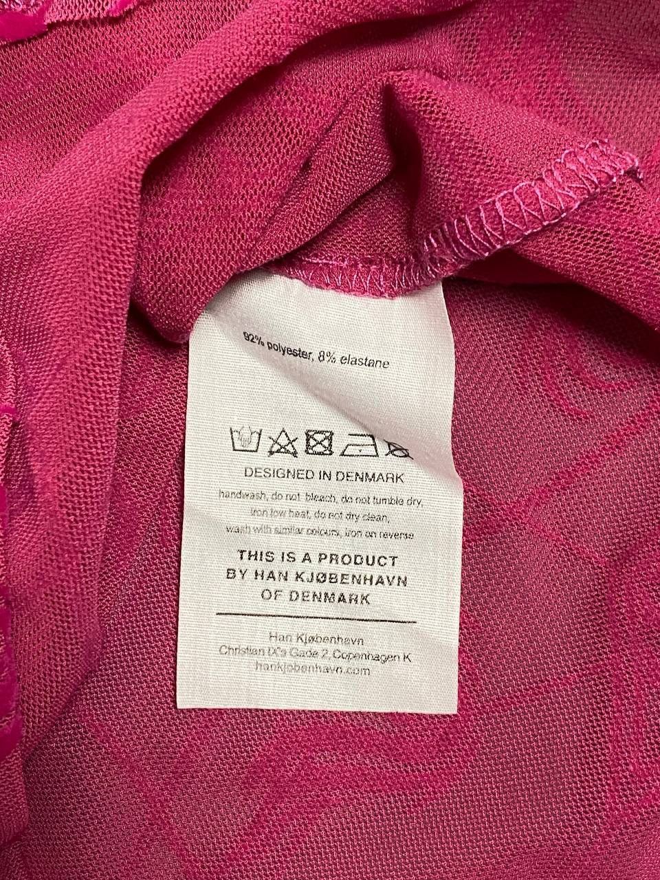 Han Kjobenhavn Han Kjobenhavn Pink Sheer Mesh Monogram Long Sleeve Top 36 Size XS / US 0-2 / IT 36-38 - 23 Thumbnail