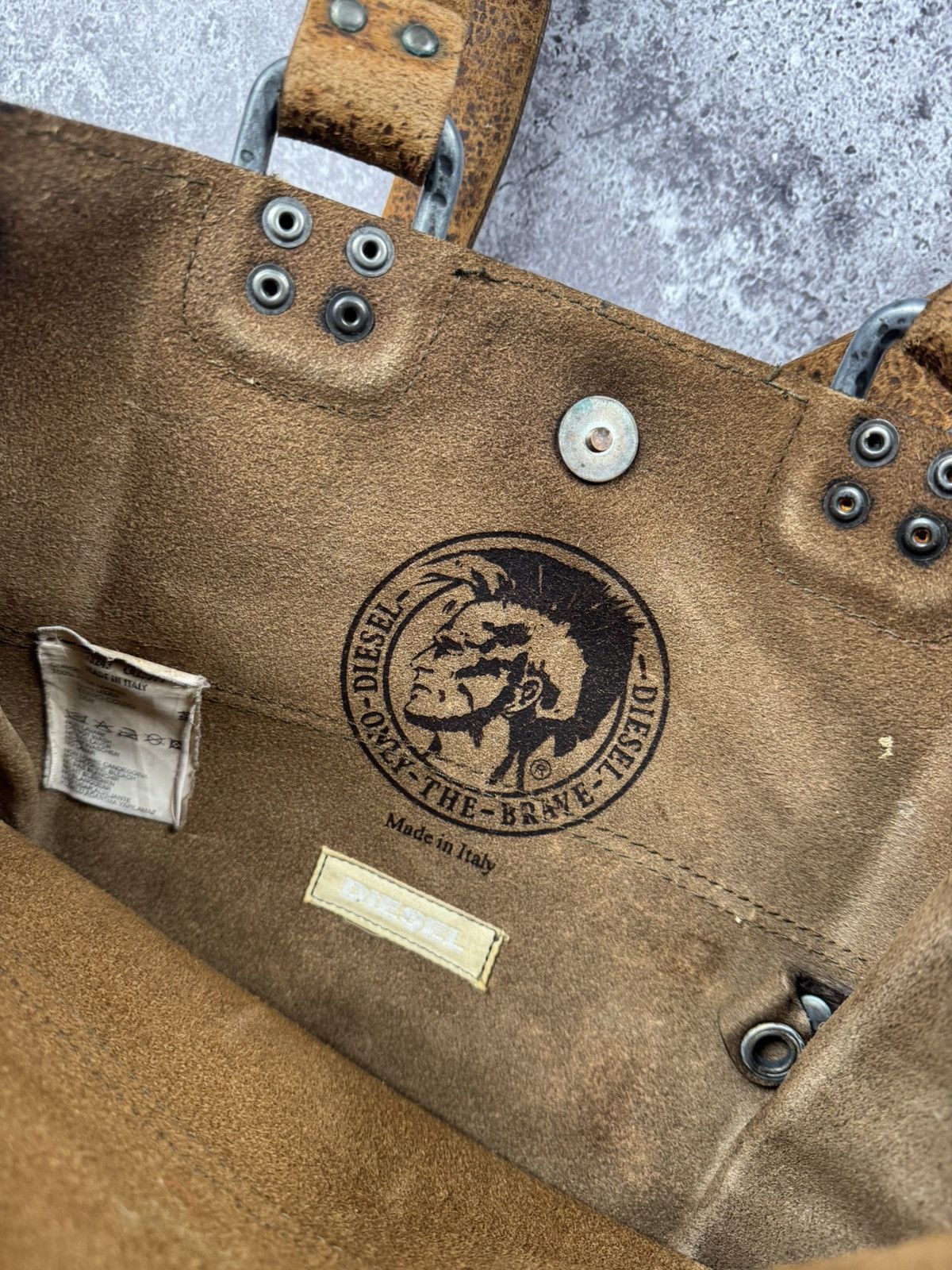 Diesel 🟤Vintage Brown Leather Diesel Shoulder bag Y2k Crossbody 🟤 Size ONE SIZE - 12 Thumbnail