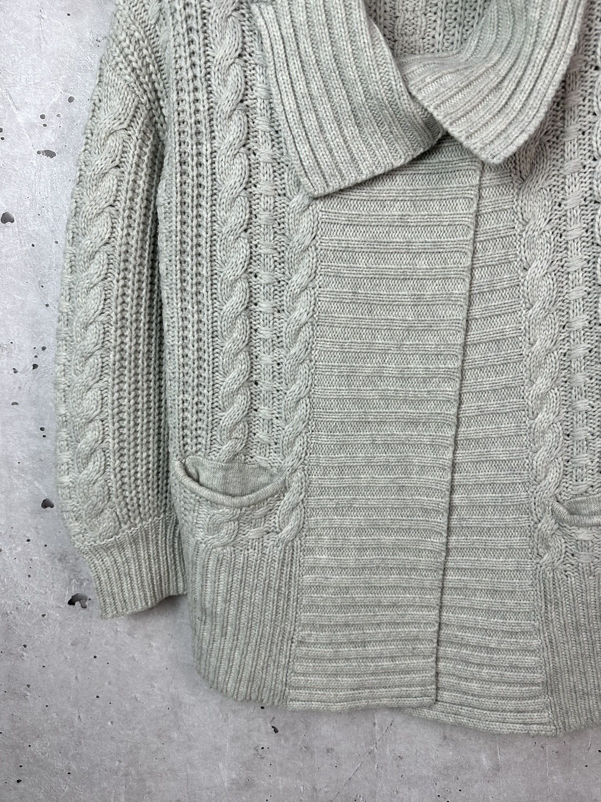 Reiss Reiss Wool Knit Long Sleeve Light Grey Cardigan Sweater Size XS / US 0-2 / IT 36-38 - 3 Thumbnail