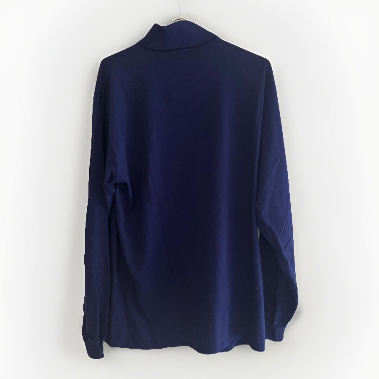 Other Vintage IZOD LACOSTE Blue Turtle Neck Shirt Long Sleeve Mens Size US L / EU 52-54 / 3 - 4 Thumbnail