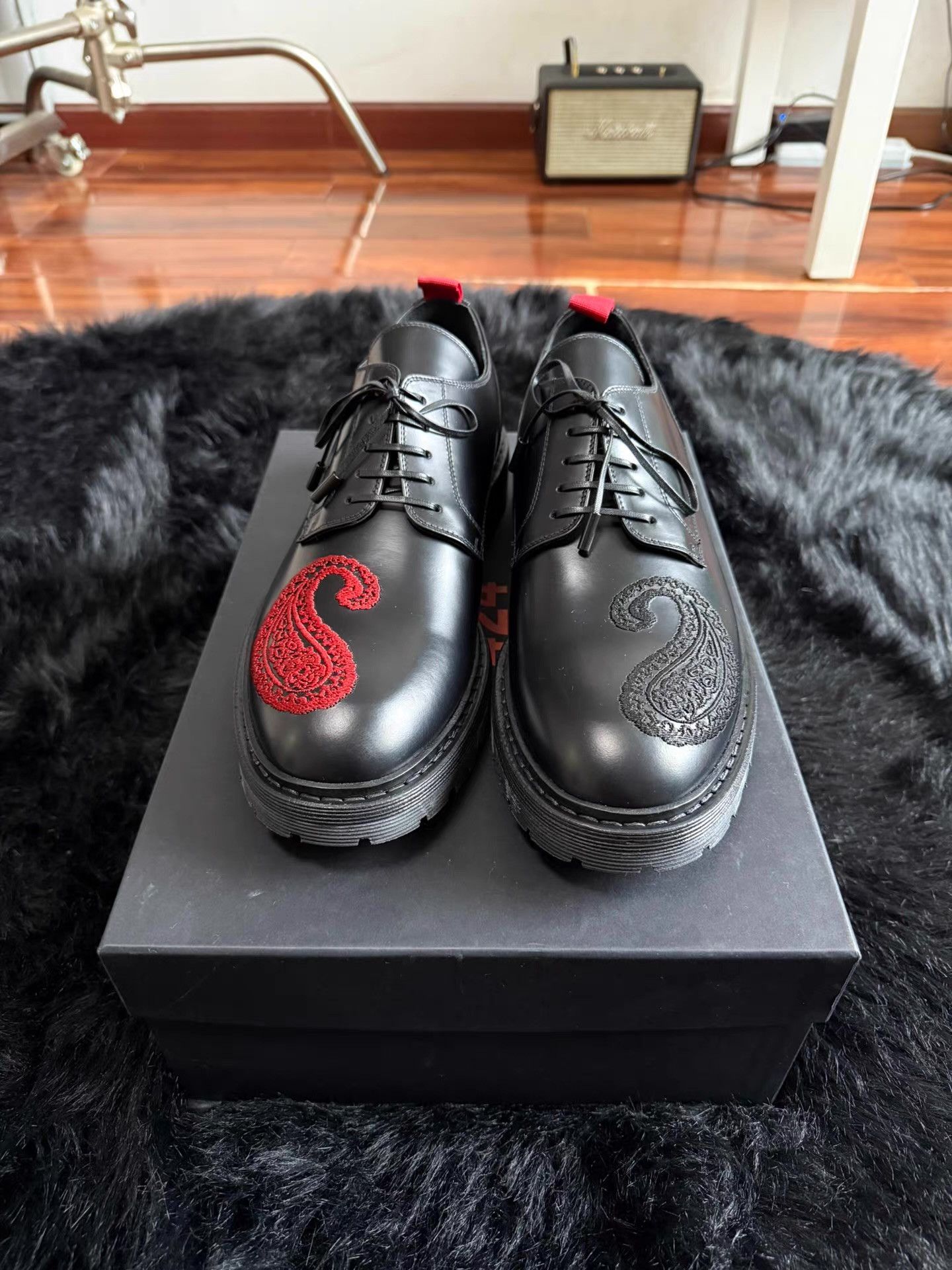 Prada 424 paisley derby shoes Q17 Size US 9.5 / EU 42-43 - 3 Thumbnail