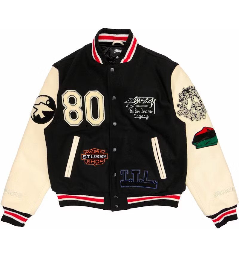DENIM TEARS × Stussy Stussy X Denim Tears Varsity Jacket Size US L / EU 52-54 / 3 - 1 Thumbnail