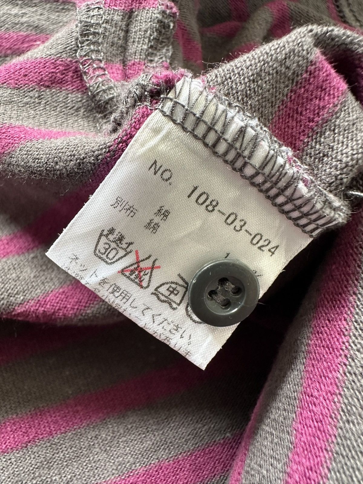 If Six Was Nine 00's Trans Continents - Striped Henley neck long sleeve Size US M / EU 48-50 / 2 - 18 Thumbnail