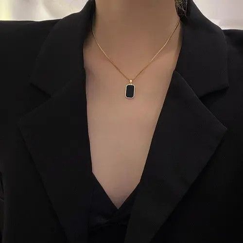 Japanese Brand × Vintage Women's Jewelry Korean Black Geometric Size ONE SIZE - 2 Thumbnail