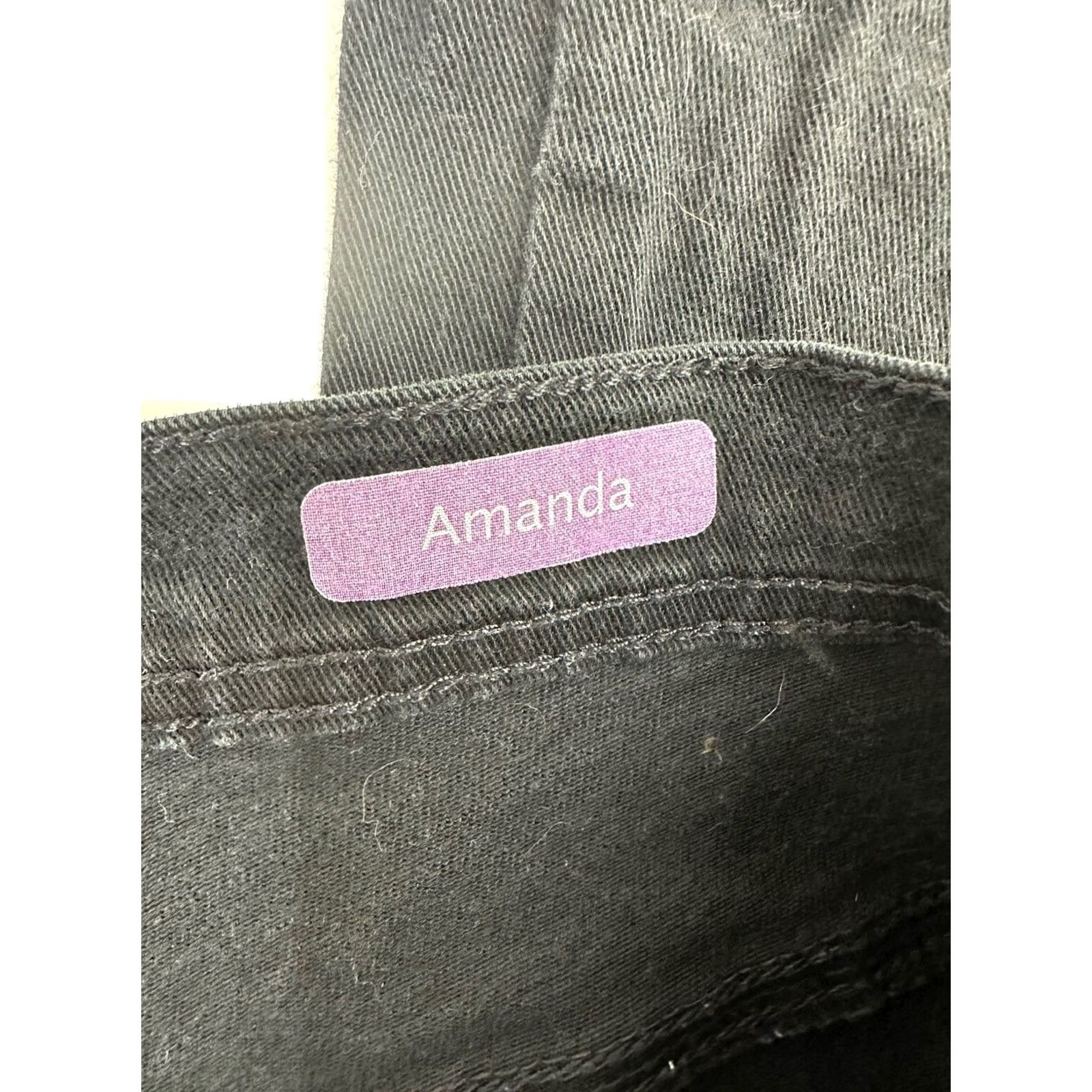 Gloria Vanderbilt Gloria Vanderbilt Jeans Size 14 Short Amanda Black Denim Womens 5-Pocket Stretch Regular Fit Pants Size 36" / US 14 / IT 50 - 4 Thumbnail