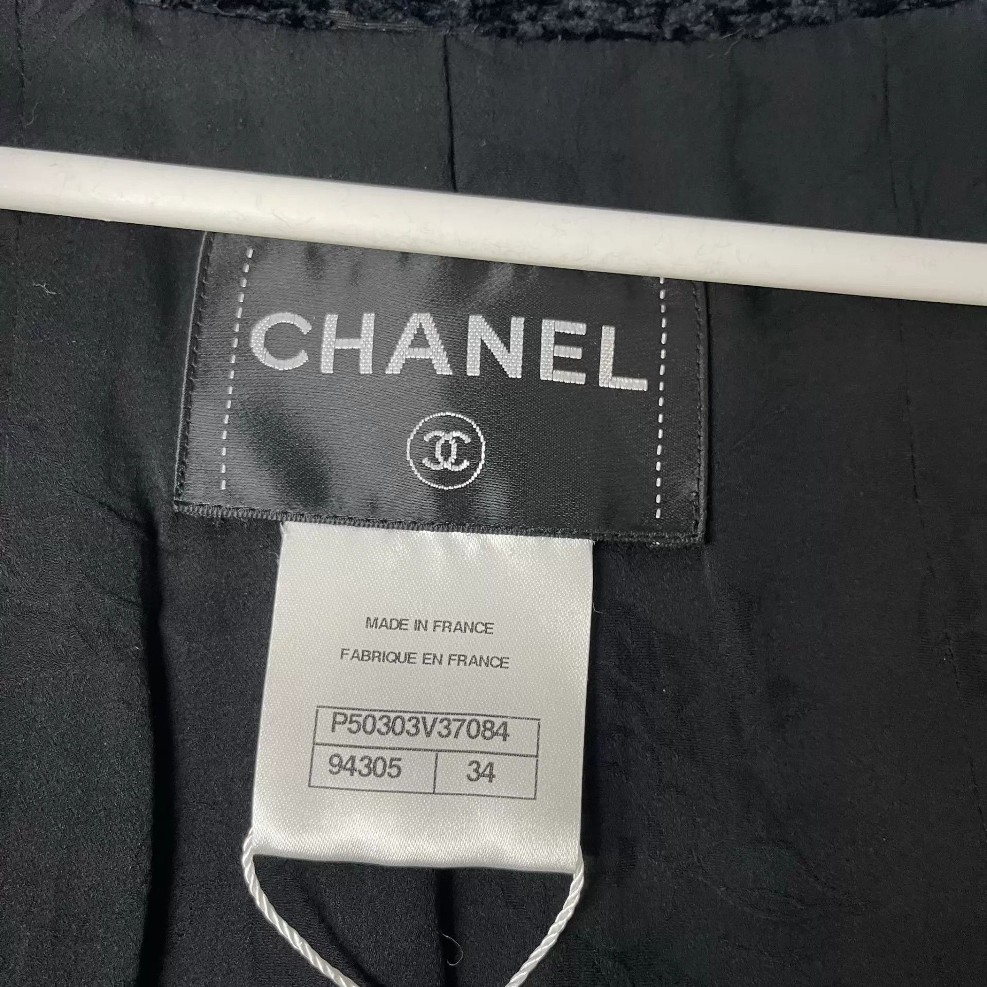 Chanel Chanel Black Velvet Jacket 34 Size XS / US 0-2 / IT 36-38 - 3 Thumbnail