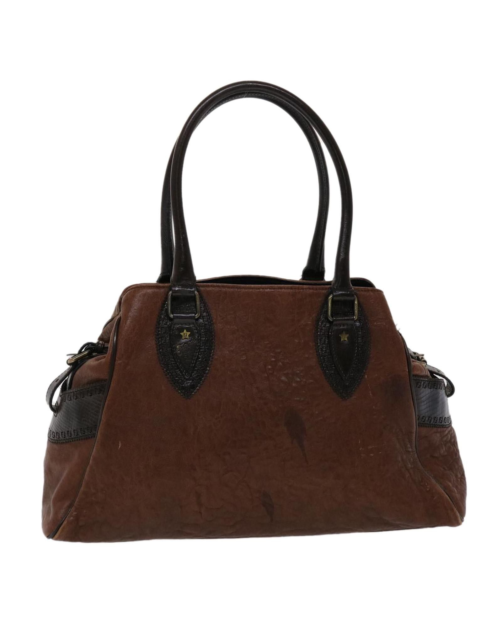 image of Fendi Brown Leather Hand Bag, Women's
