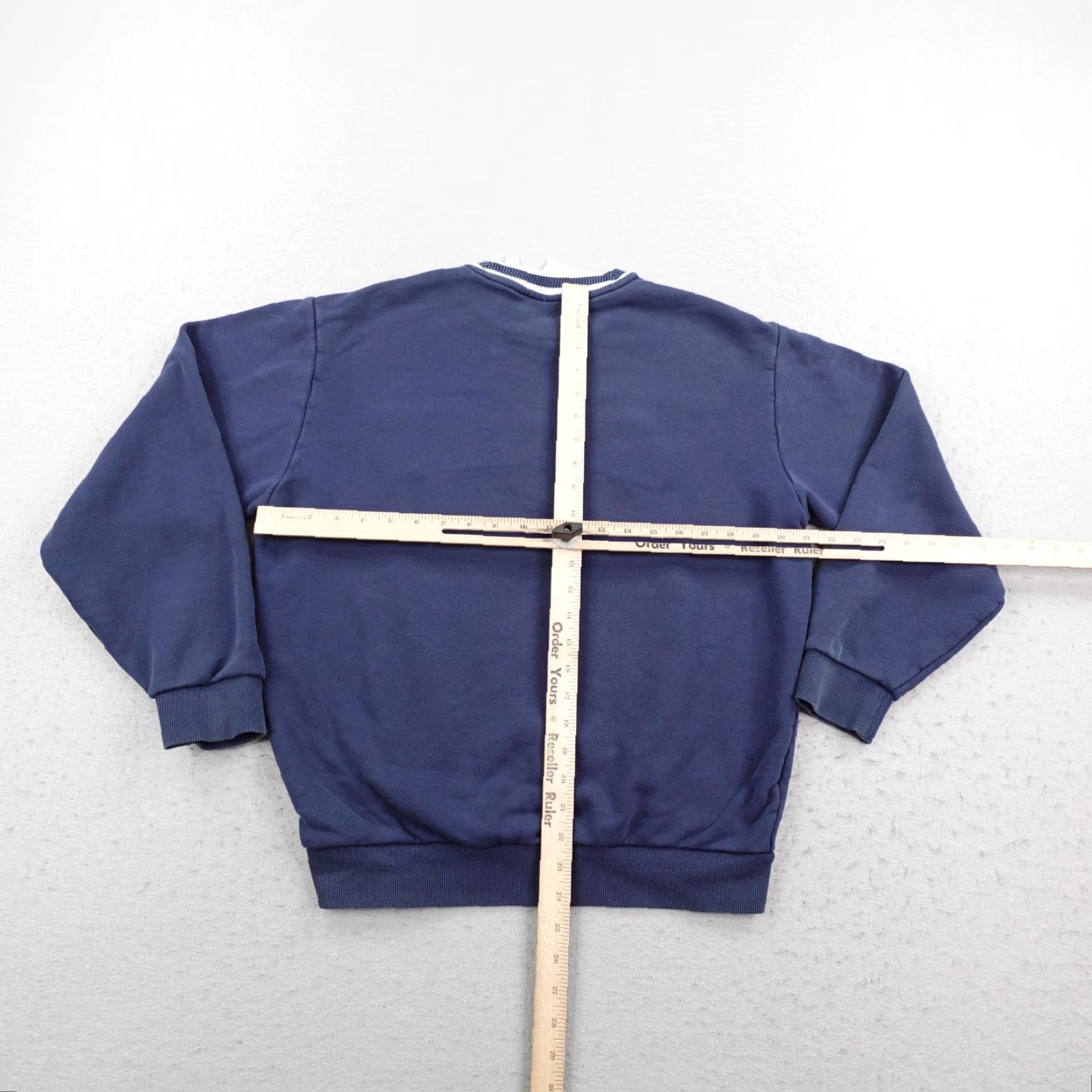 Adidas Adidas Sweatshirt Mens Small Blue Originals Script Crew Neck Pullover Trefoil Size US S / EU 44-46 / 1 - 7 Thumbnail