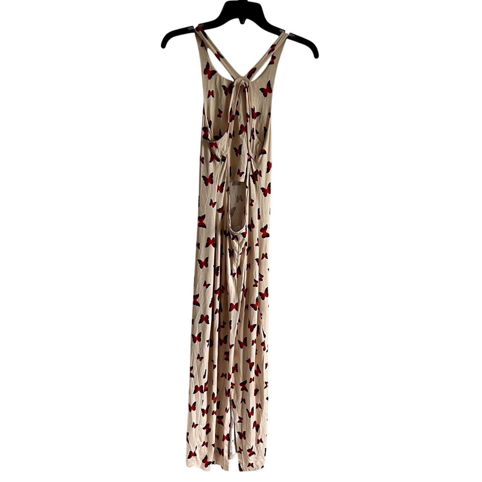 Musier Paris Musier Paris Womens Butterfly Orange Printed Maxi Dress Size XS / US 0-2 / IT 36-38 - 4 Thumbnail