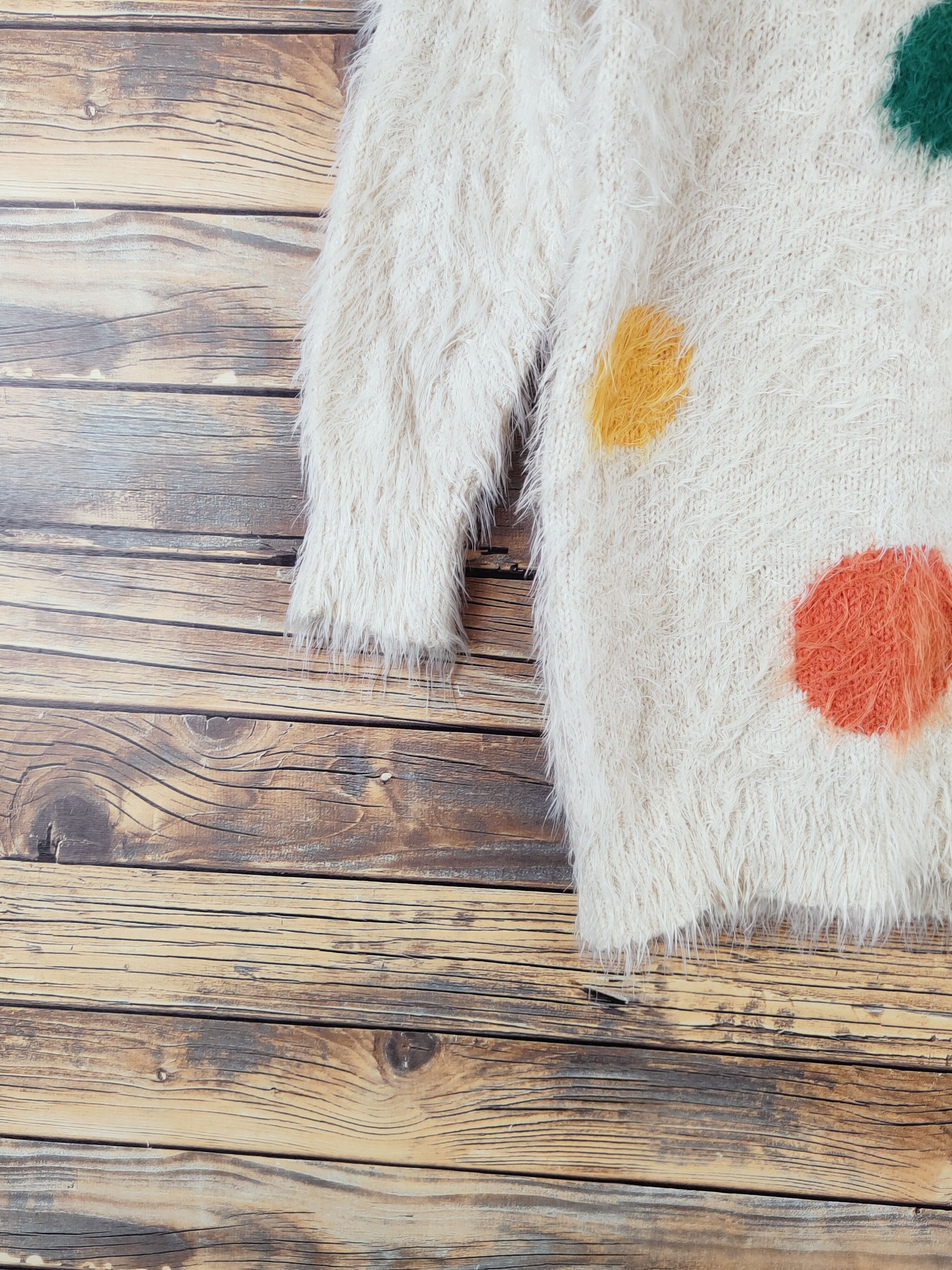 Japanese Brand × Vintage n Beige Shag Shaggy Fur Mohair Knitwear #W974 Size M / US 6-8 / IT 42-44 - 5 Thumbnail