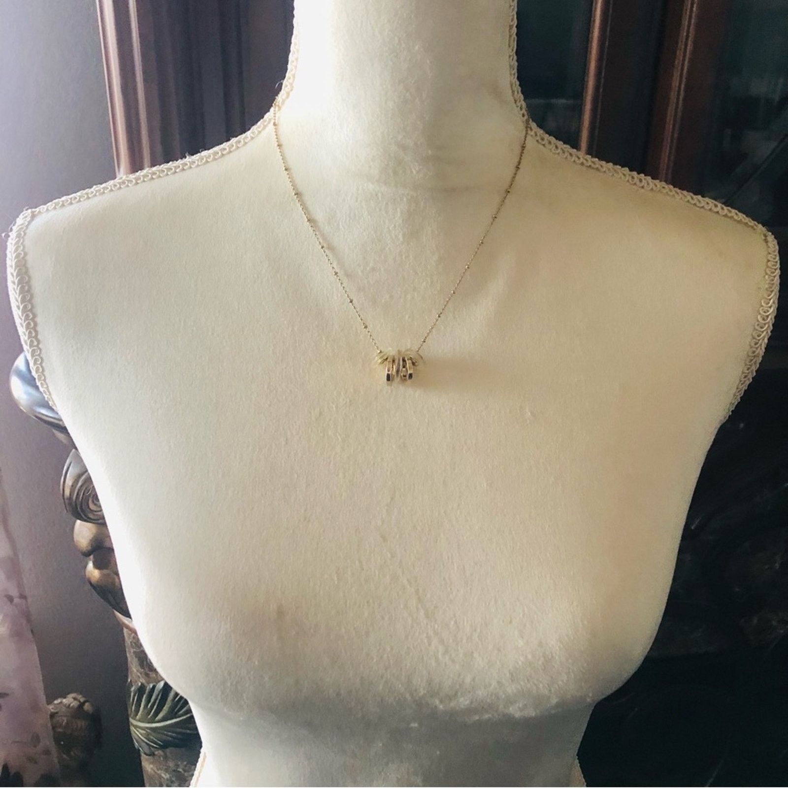 Anne Klein Anne Klein gold and iridescent disc necklace Size ONE SIZE - 5 Thumbnail
