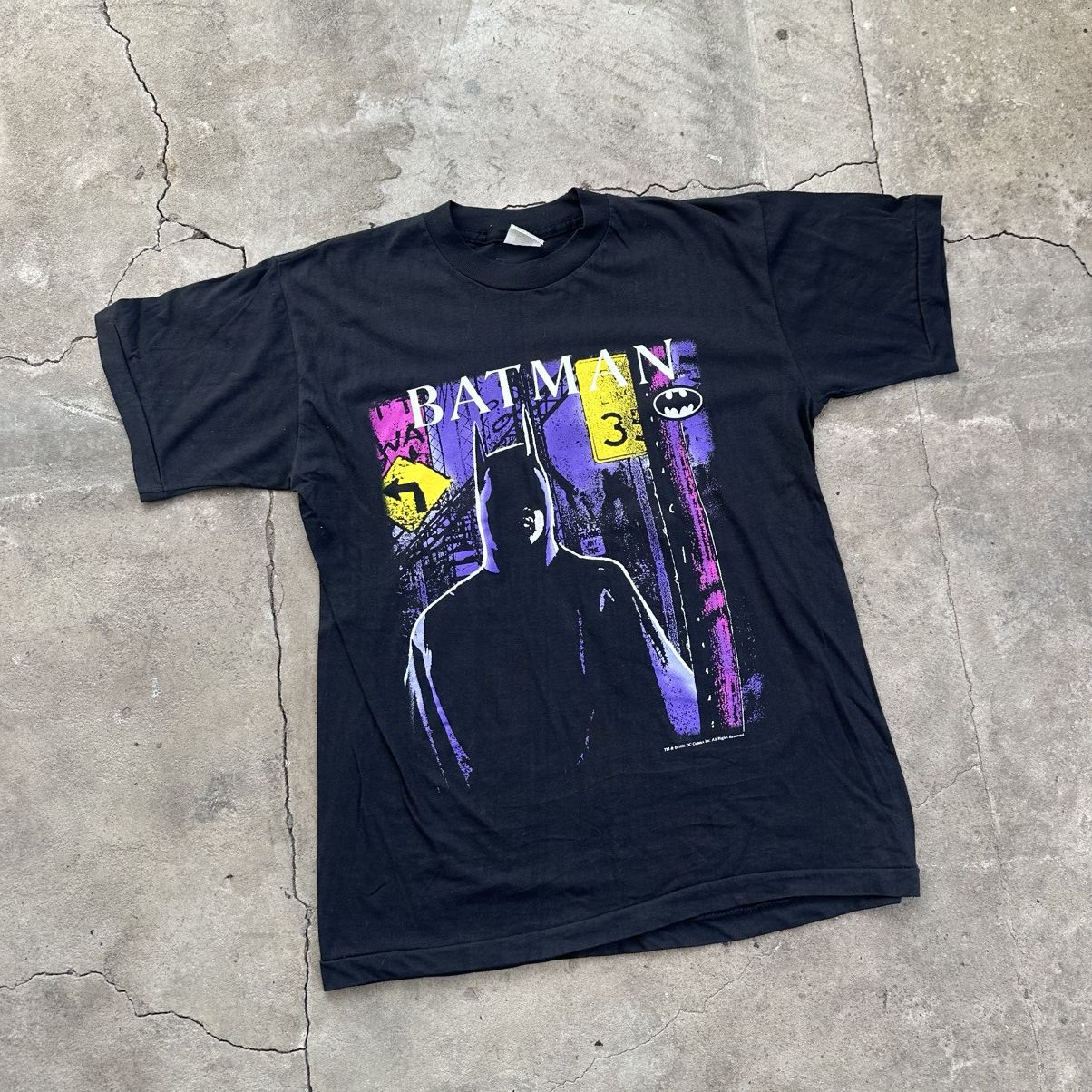 DC Comics Vintage 1996 Batman Forever Logo T-shirt Faded Size US M / EU 48-50 / 2 - 2 Thumbnail