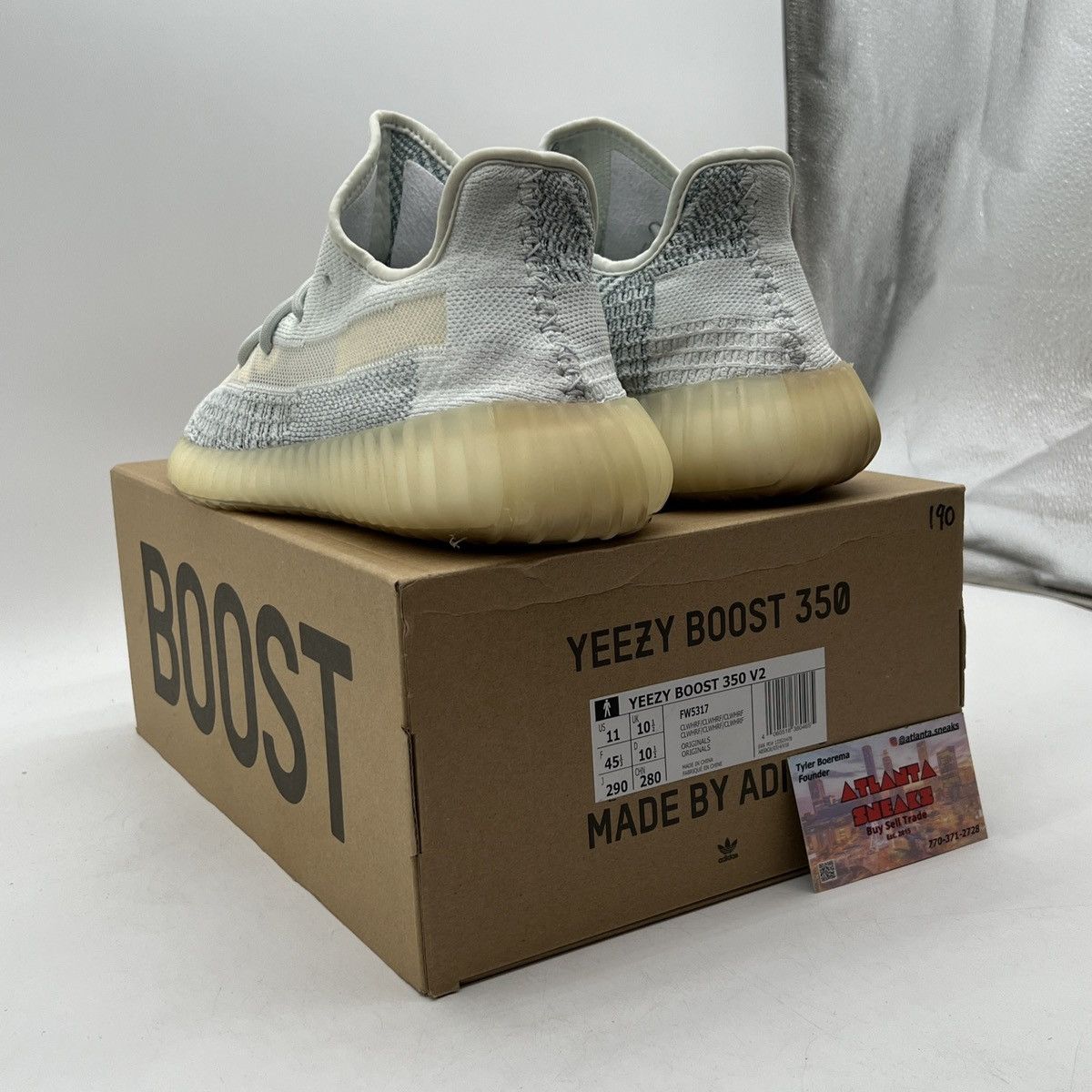 Adidas Yeezy boost 350 cloud white reflective Size US 11 / EU 44 - 4 Thumbnail