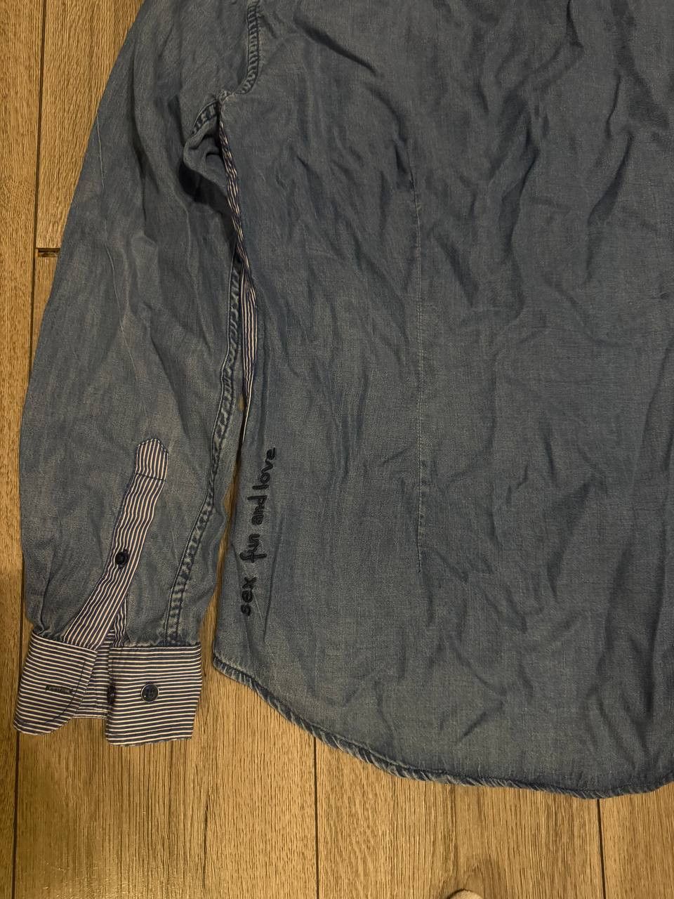 Desigual Desigual Shirt Men XL Blue Regular Long Sleeve Avant-Garde Size US XL / EU 56 / 4 - 5 Thumbnail