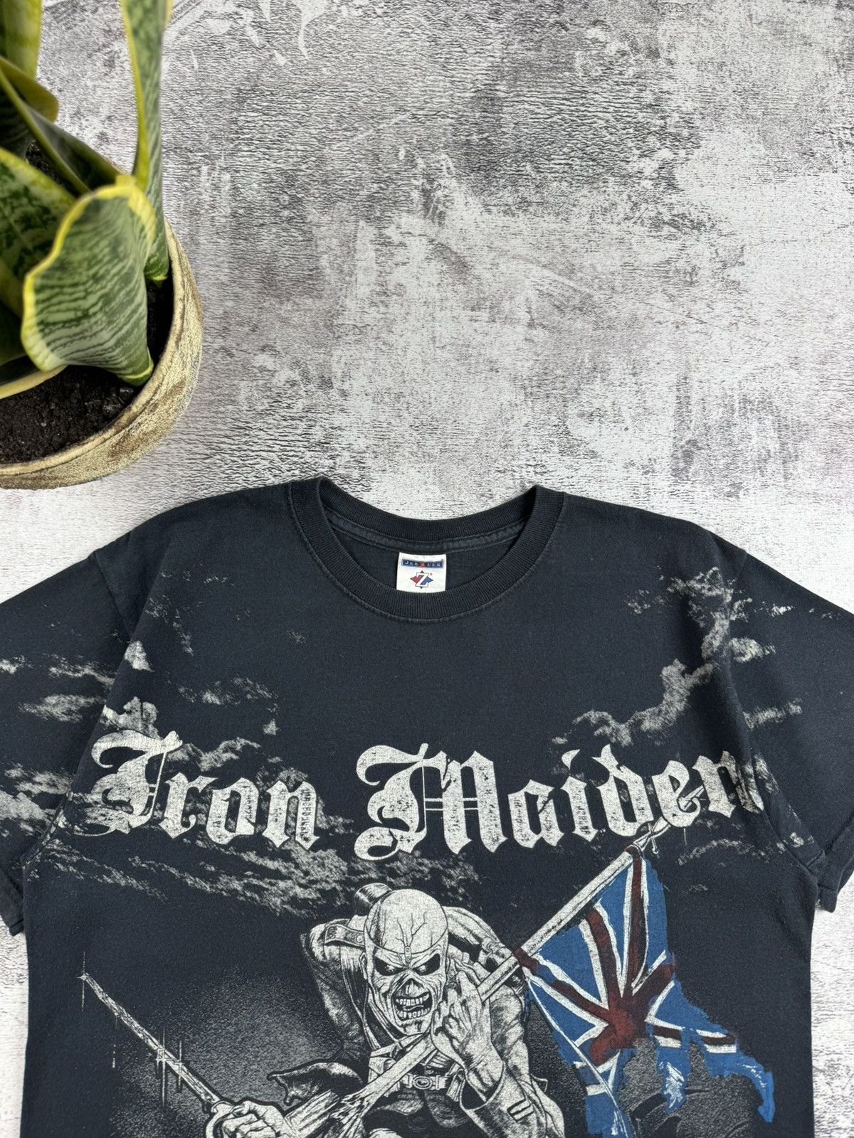 Iron Maiden Jerzees Iron Maiden 2007 Tour Rap Faded Devil Band T Shirt Size US M / EU 48-50 / 2 - 13 Thumbnail