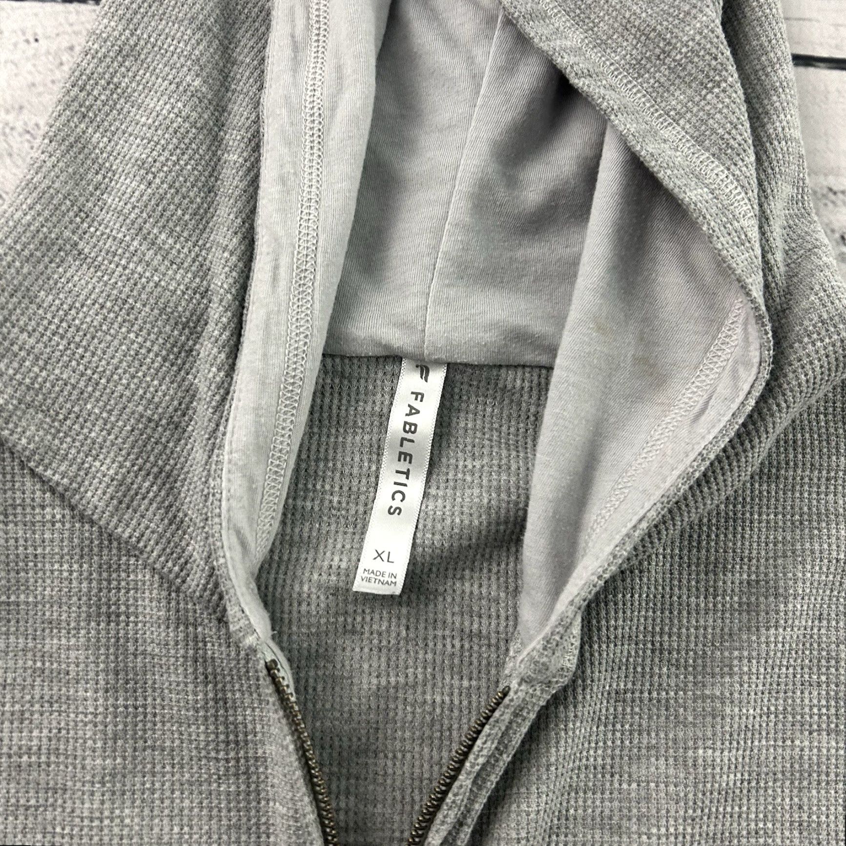 Fabletics VINTAGE Fabletics Thermal Full Zip Hooded Lightweight Athletic Jacket Women's XL Gray Size XL / US 12-14 / IT 48-50 - 2 Thumbnail