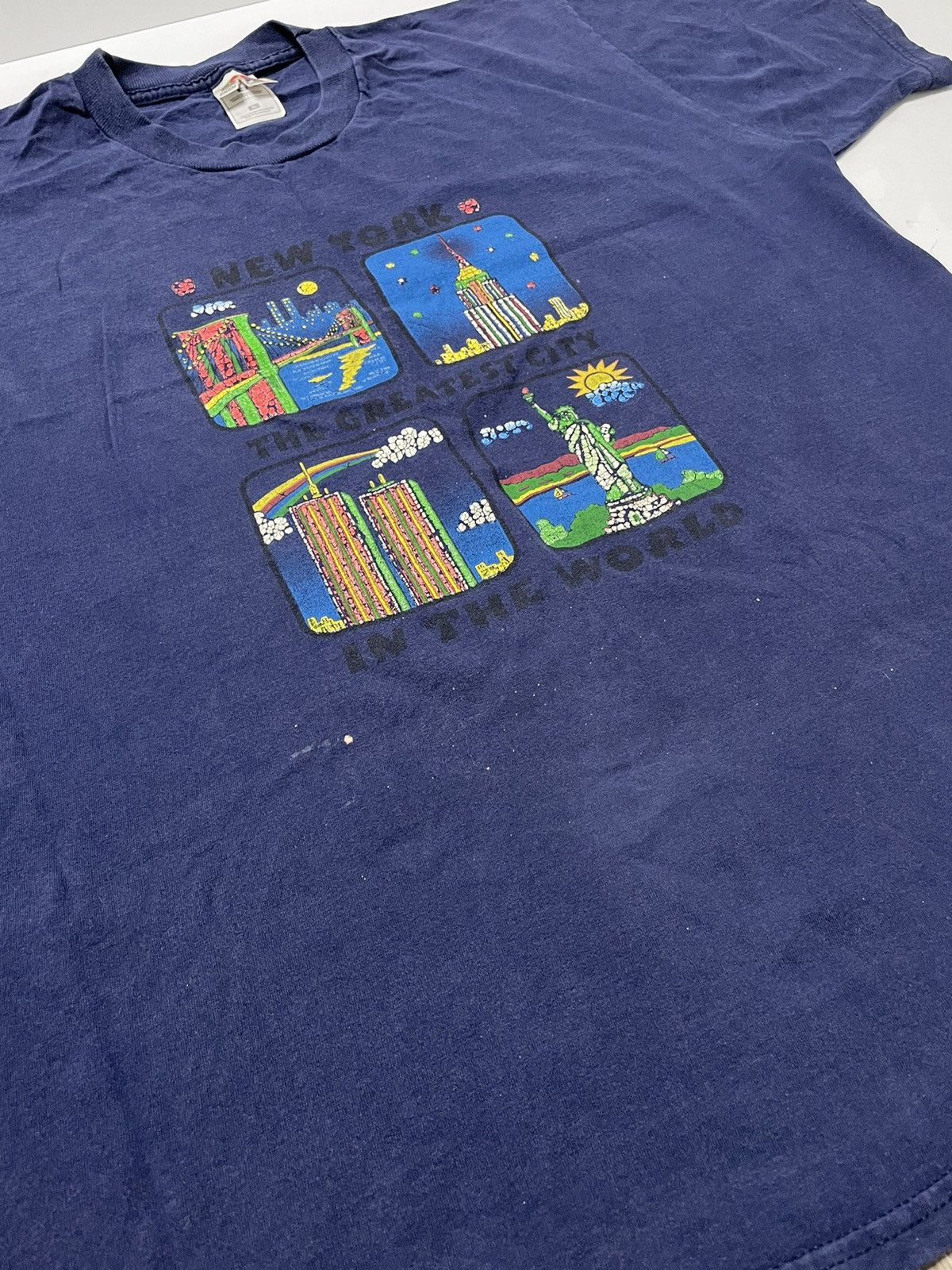 Vintage Y2K NYC TEE Size US XL / EU 56 / 4 - 4 Thumbnail