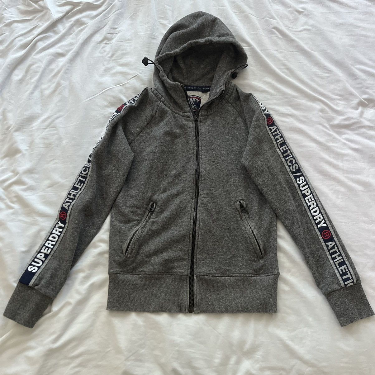 Superdry Superdry Full Zip Hoodie Unisex Small Taped Sleeves Size US S / EU 44-46 / 1 - 1 Thumbnail