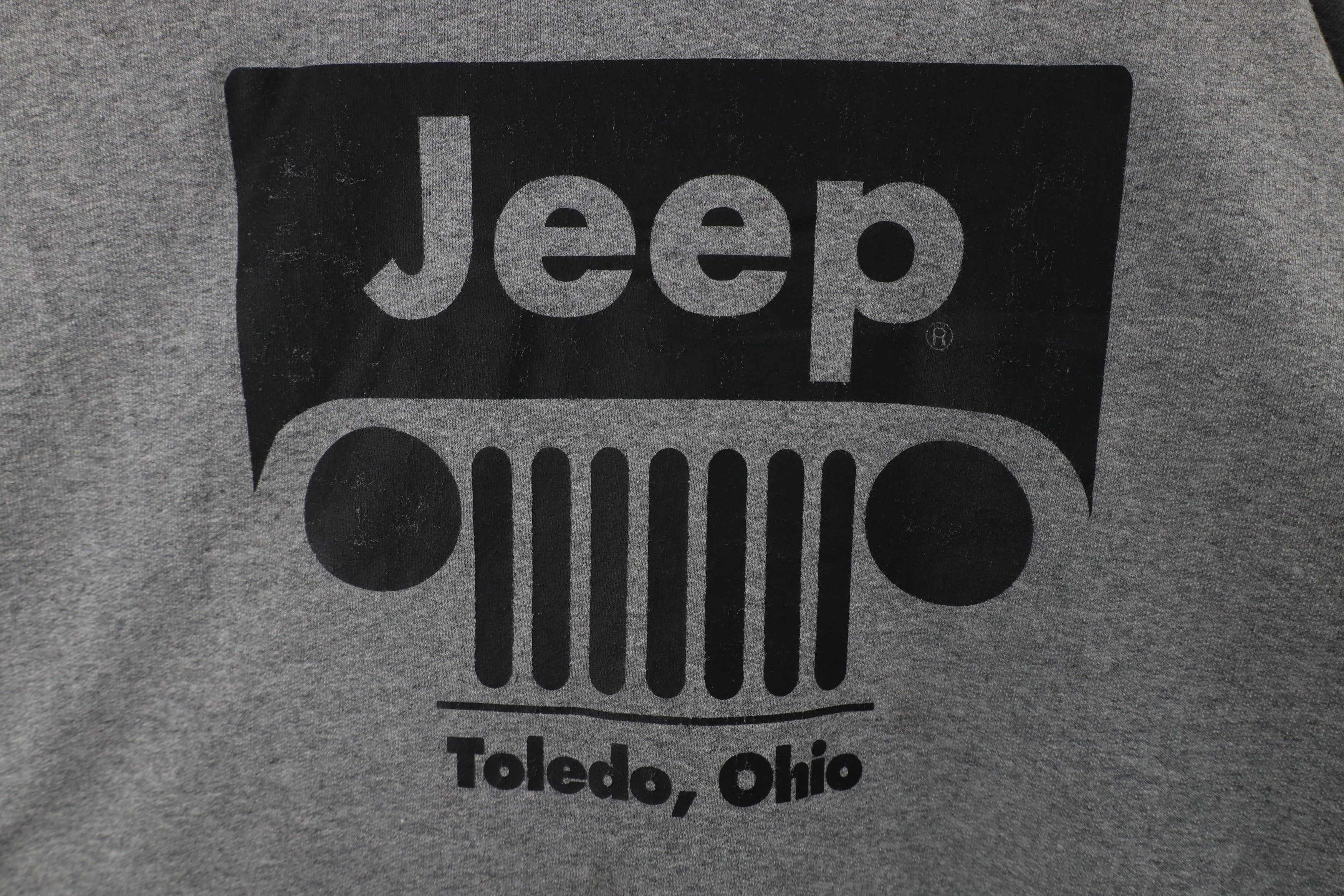 Vintage Vintage 90s Fit Spell Out Jeep Motors Hoodie Sweatshirt Gray Size US XL / EU 56 / 4 - 4 Thumbnail