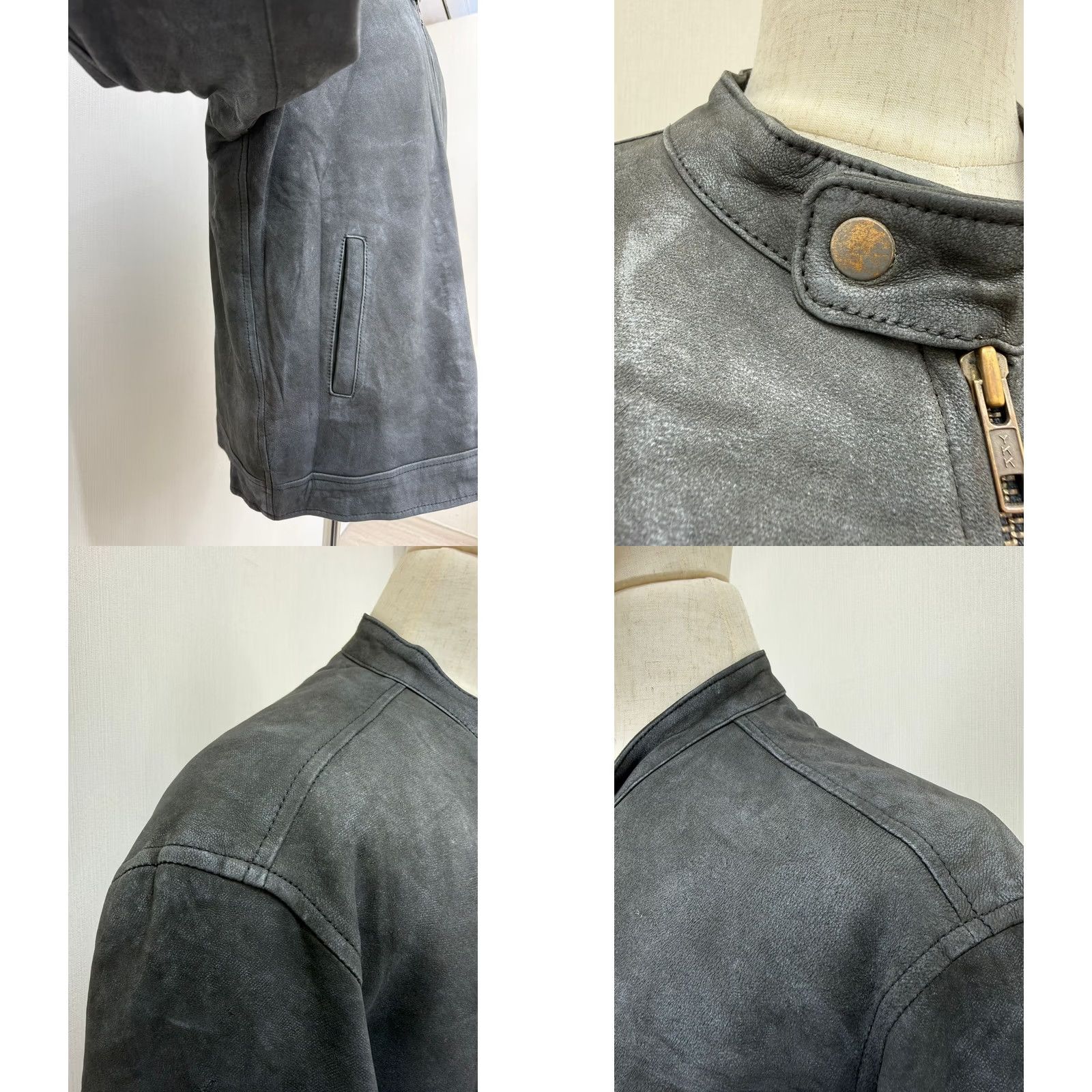 Vintage Men's Italian Sheepskin Leather Jacket Premium Soft Black Coat L Size US L / EU 52-54 / 3 - 8 Thumbnail
